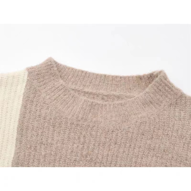 OEM カスタム新人デザイナー秋冬カジュアルショート女性ニットプルオーバートップスセーター女性のための