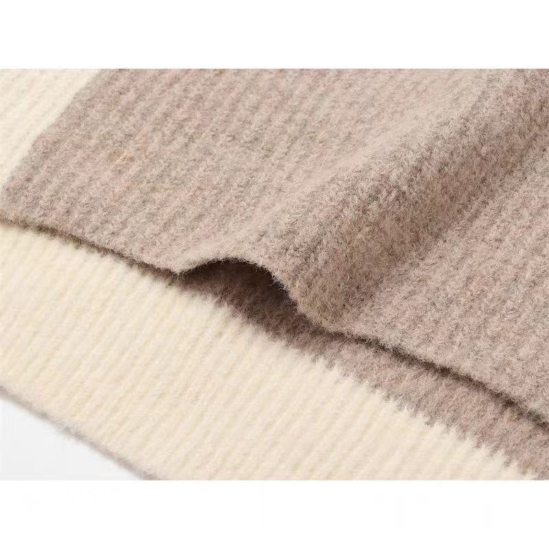 OEM カスタム新人デザイナー秋冬カジュアルショート女性ニットプルオーバートップスセーター女性のための