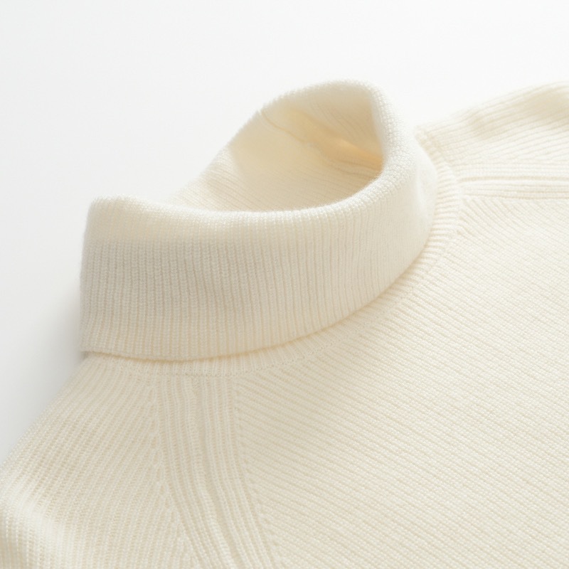 OEM カスタム新人デザイナー秋冬タートルネックウール女性レディースニットプルオーバートップスセーター 