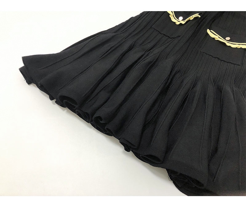 OEM工場カスタム春夏半袖プリーツ女性ニットセータードレス