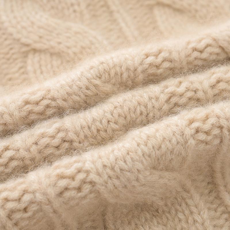 OEM カスタム秋冬レディース 100% カシミヤ ショート ニット セーター コート カーディガン女性用