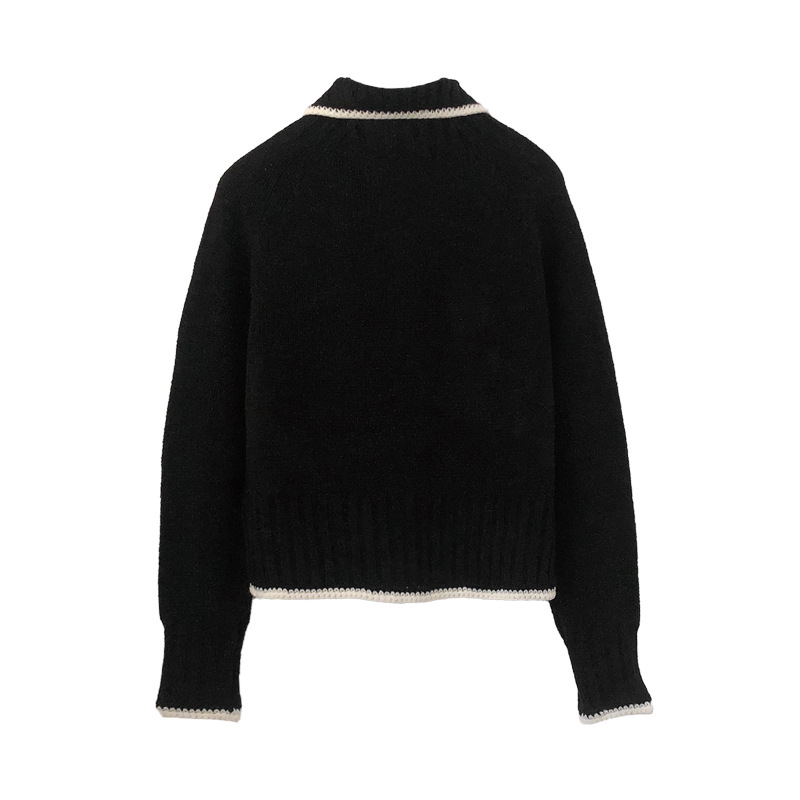 OEM工場カスタム秋冬レディースニットウェアポロネックニットセーターコートジャケットカーディガン女性用