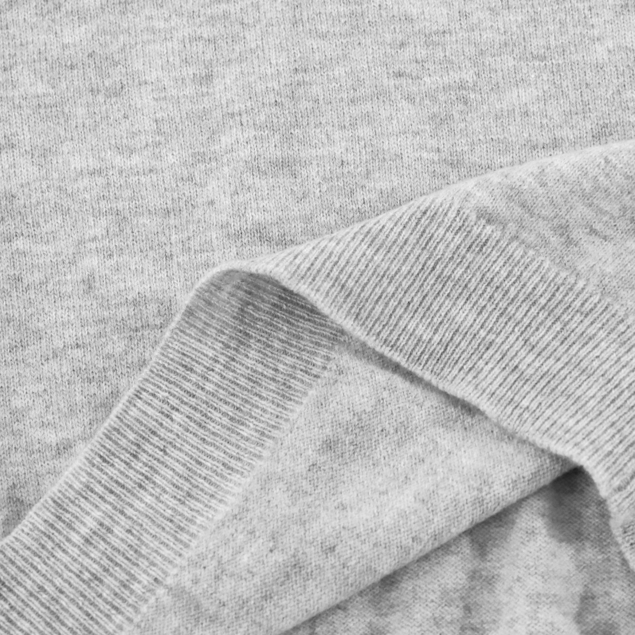 秋冬 OEM 工場カスタム グレー カシミア長袖女性プルオーバー トップ ニット セーター