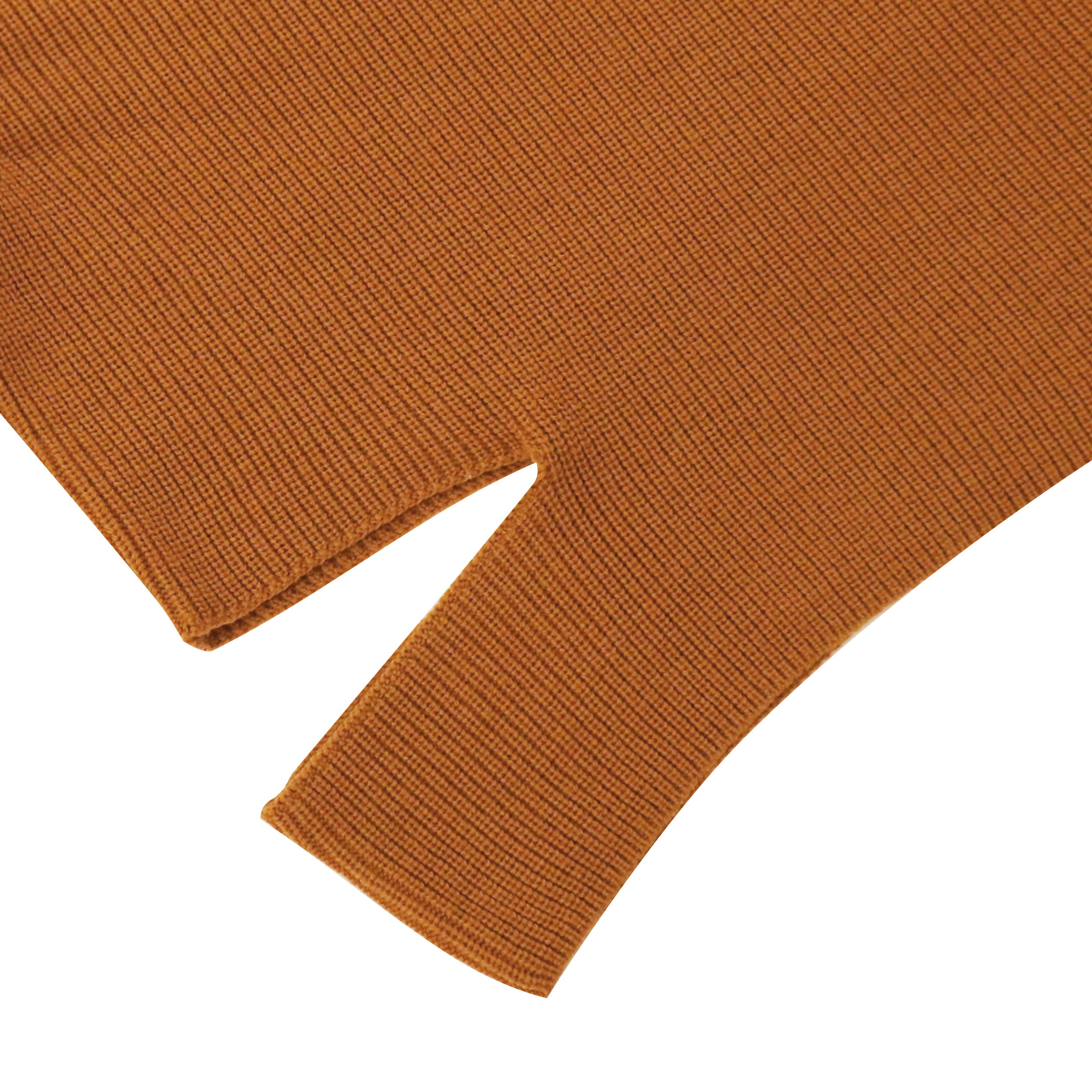 秋冬OEMメーカーカスタムロングスリーブクルーネックカーキイレギュラーレディースプルオーバーニットセーター