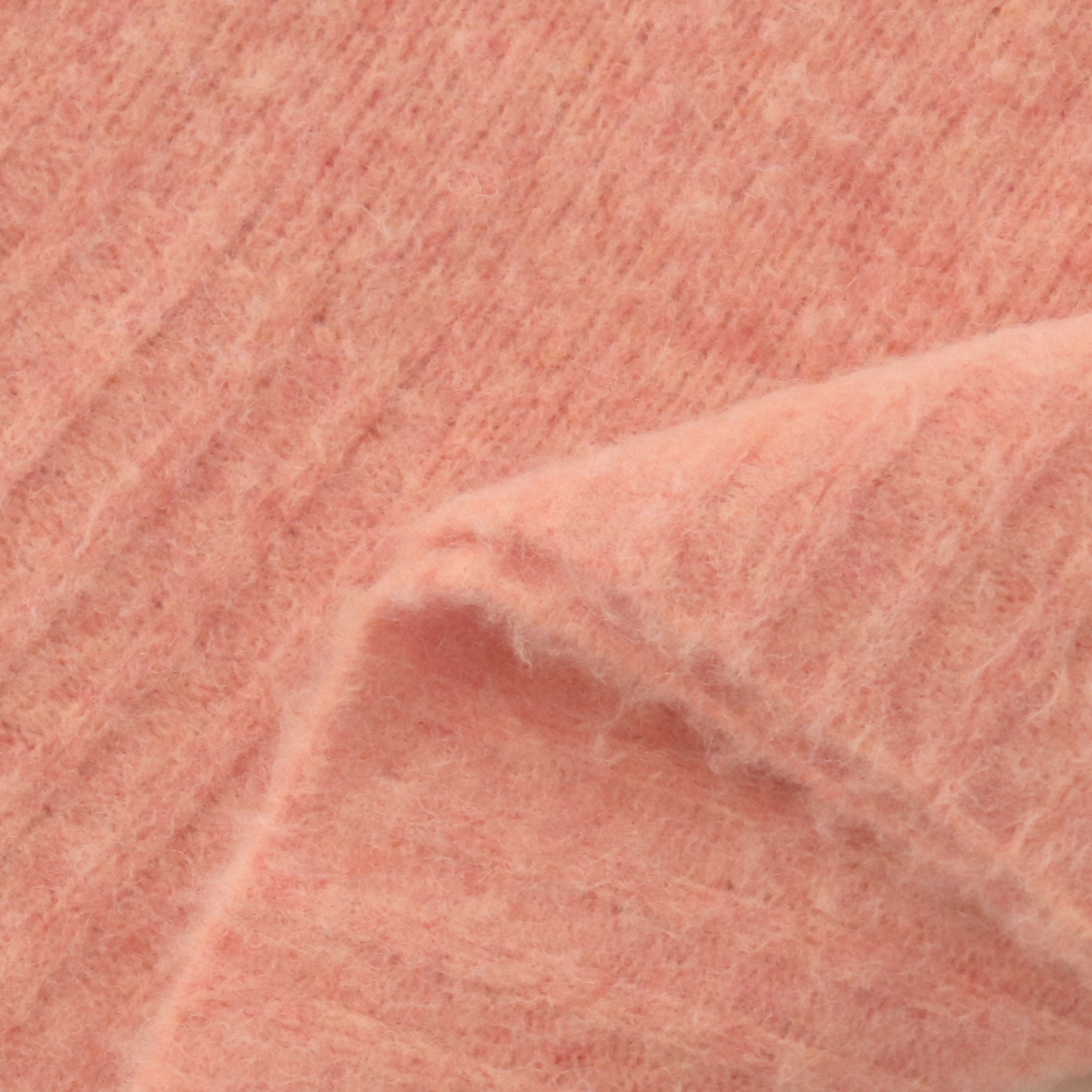 秋冬OEM工場カスタムピンク長袖クルーネック女性プルオーバーニットセーター