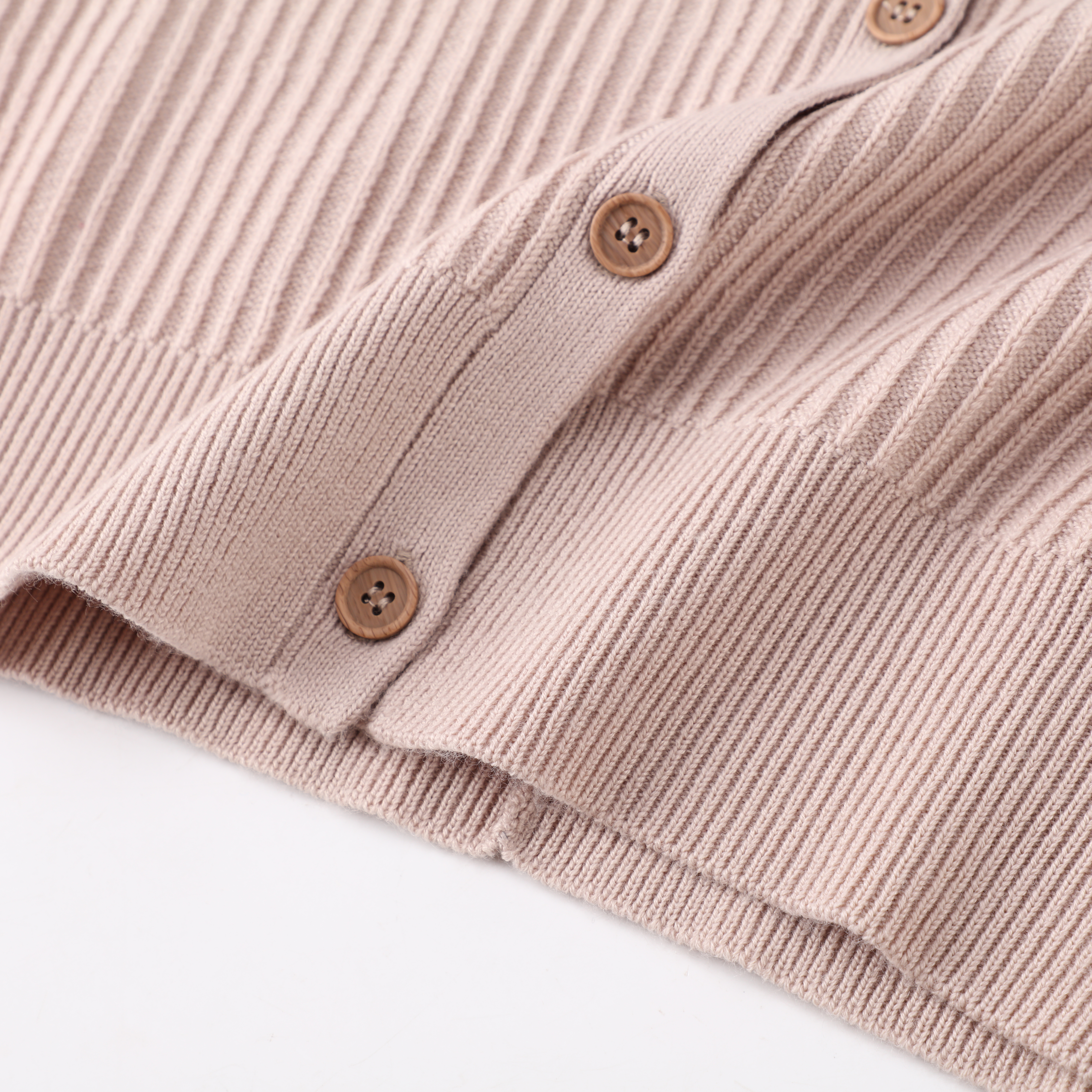 春秋 OEM カスタムピンク長袖コットン V ネック女性トップニットセーターカーディガン