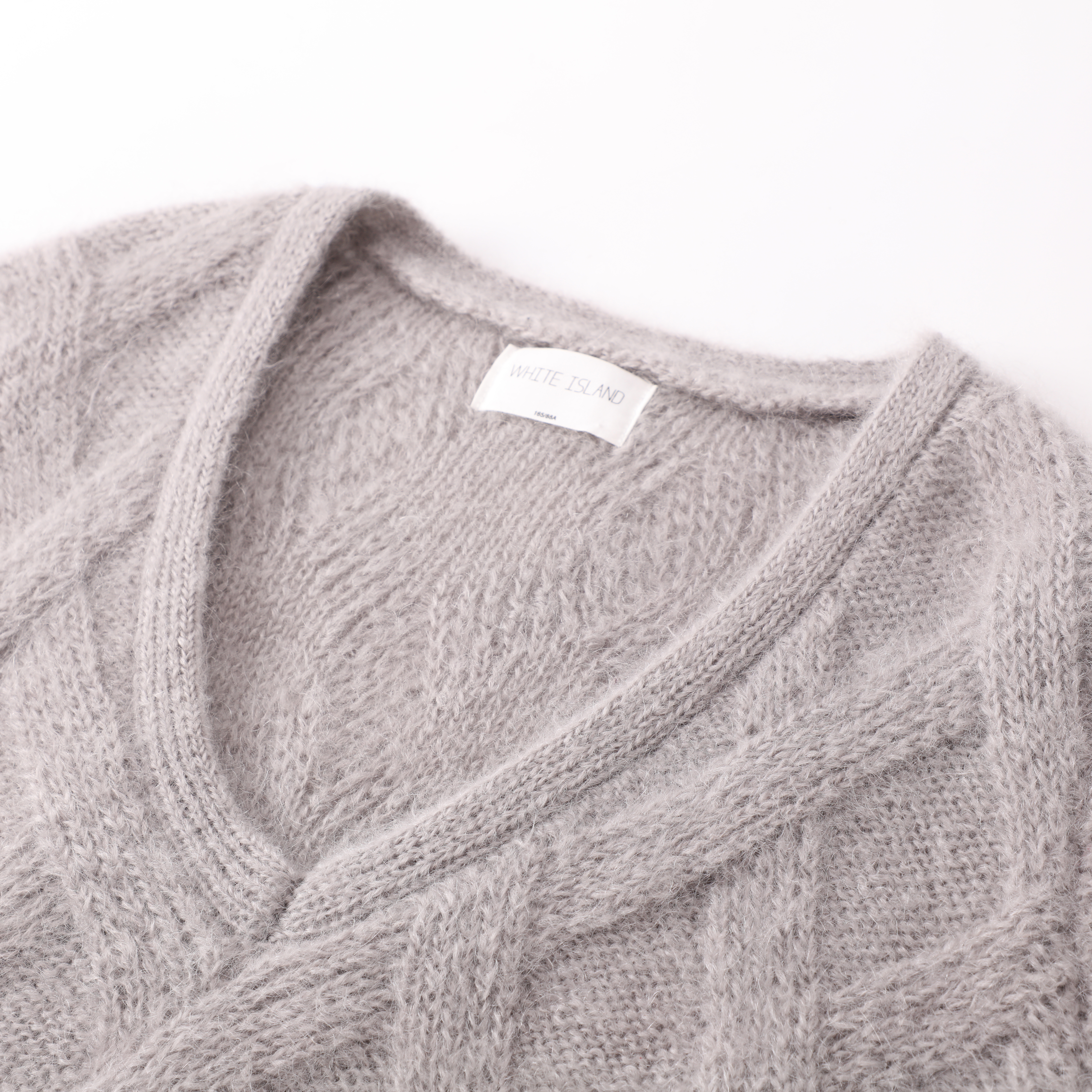 秋冬 OEM 工場ファッション新しいカスタム長袖ウール V ネックグレー女性プルオーバーニットセーター