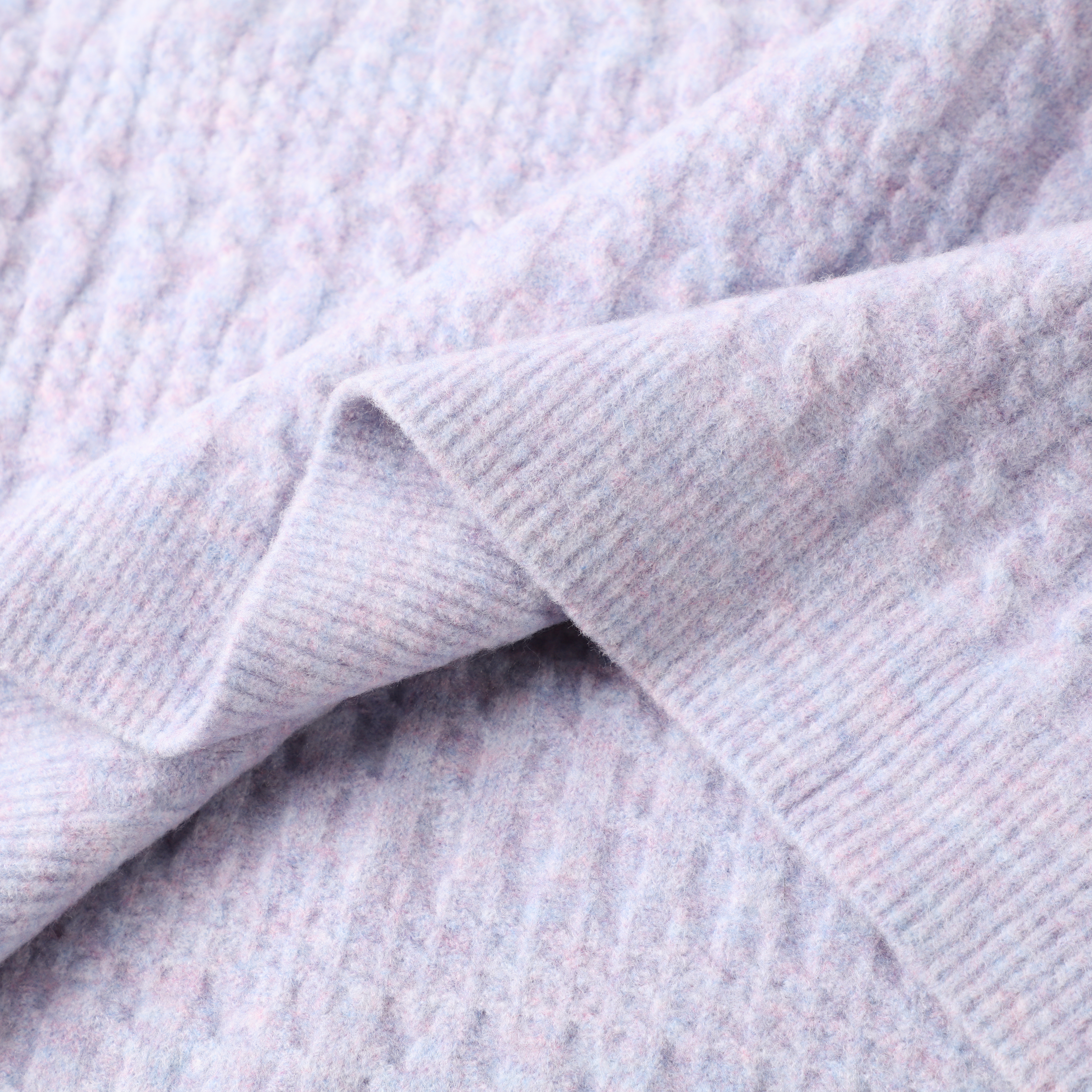 秋冬 OEM カスタム ライトパープル長袖暖かい女性レディース プルオーバー ニット セーター