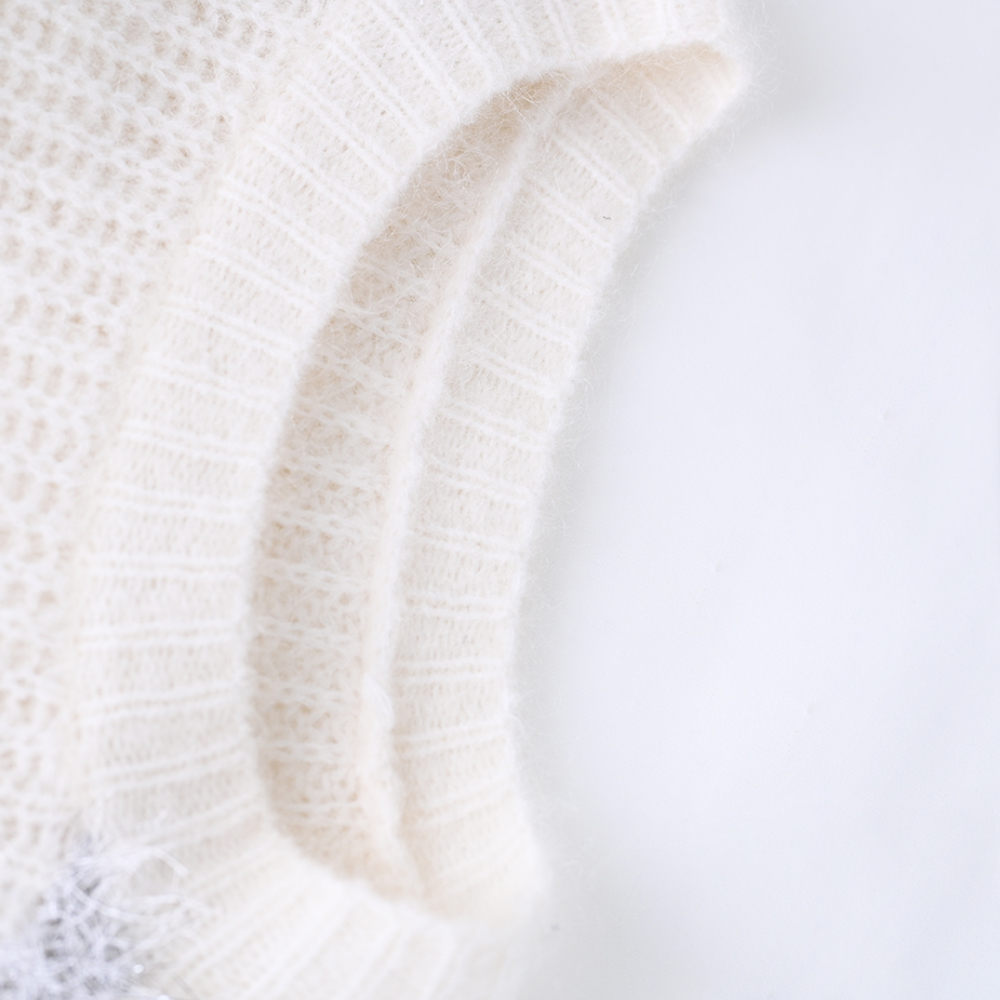 OEMカスタムウィメンズ秋の冬のニットウェアソフト長袖ベージュニットプルオーバーセーター