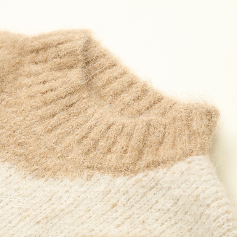 秋冬 OEM 工場カスタム ウール長袖女性プルオーバー ニット ジャカード セーター 