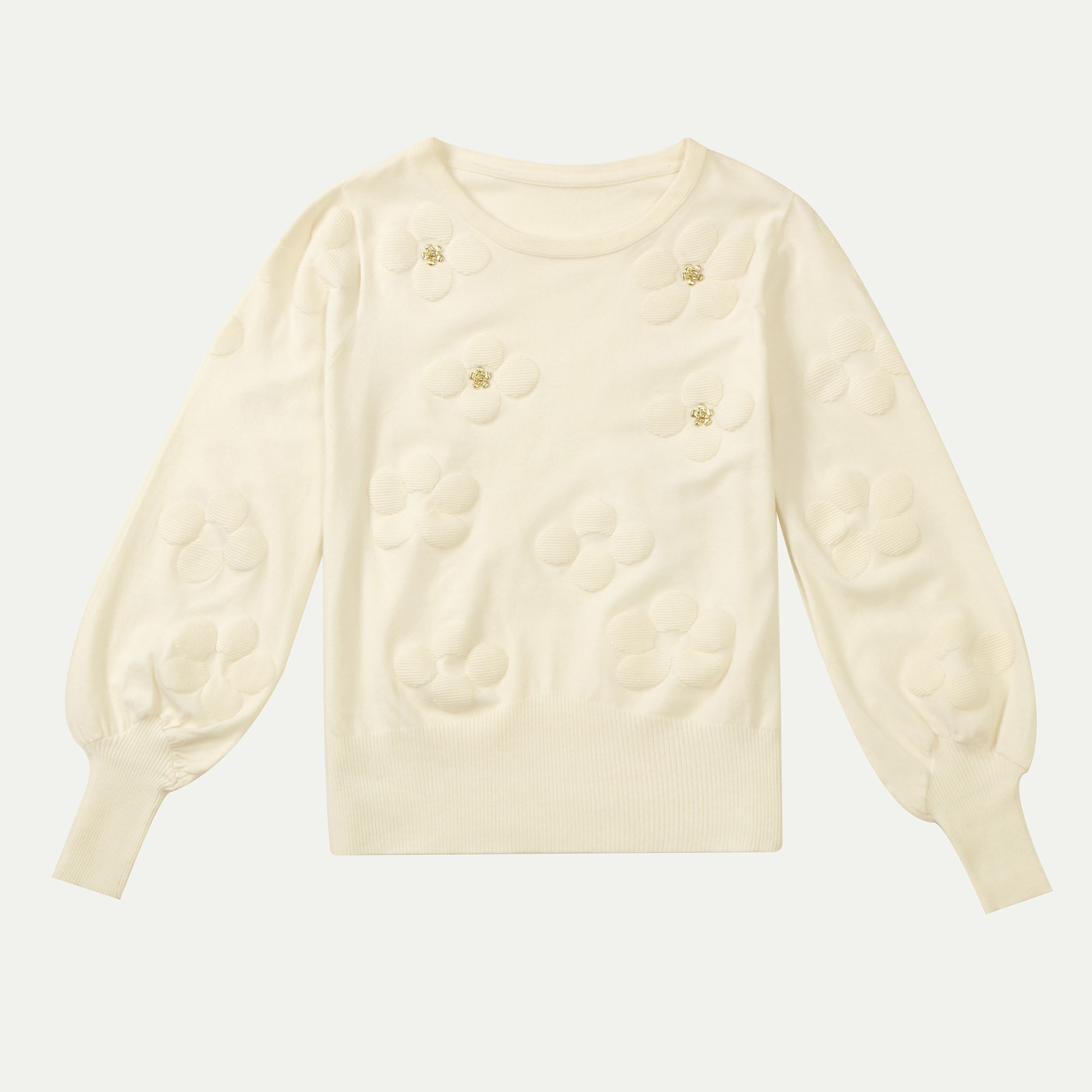 秋冬OEM工場カスタムウール長袖ジャカード女性プルオーバーニットセーター 