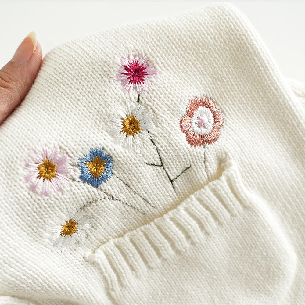 OEM カスタム女の子の長袖冬ウサギニットボタンアップカーディガンセーターコート子供女の子