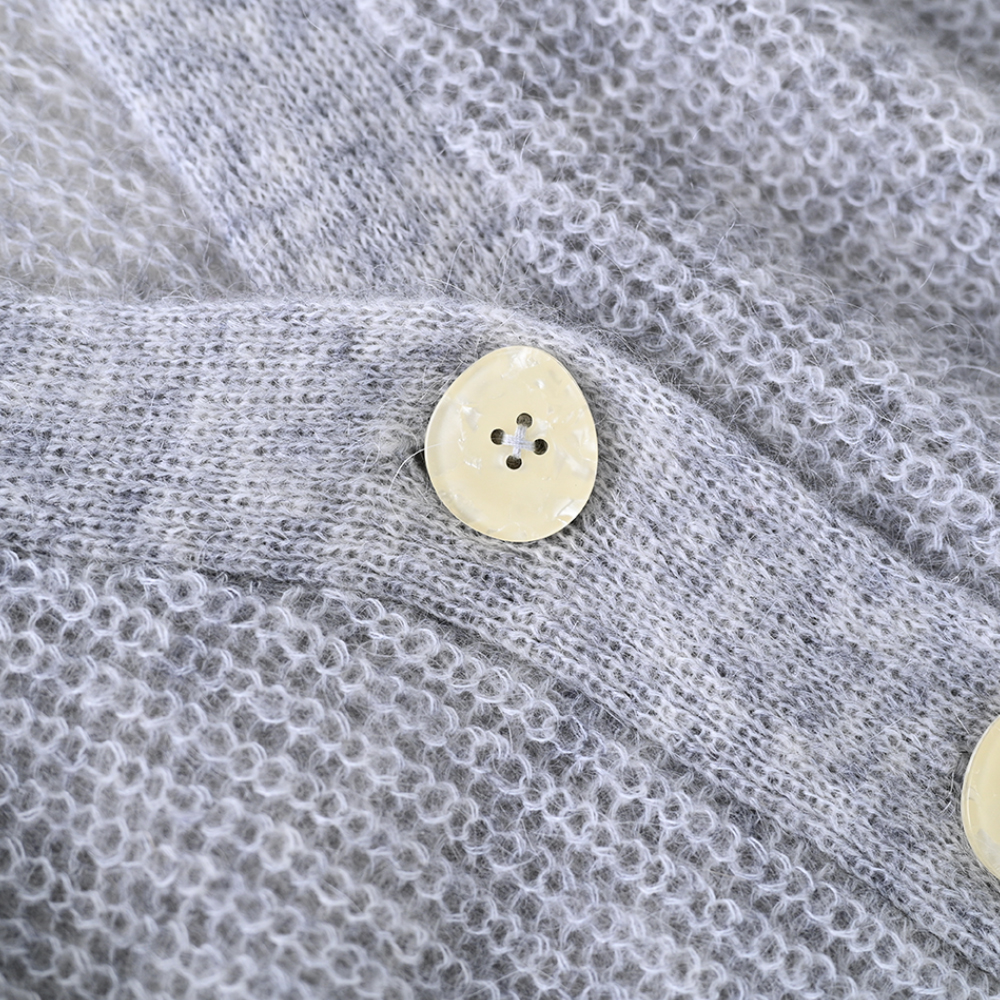 OEM 製造カスタム秋冬ニット V ネックニットロング女性レディースセーターコートカーディガン