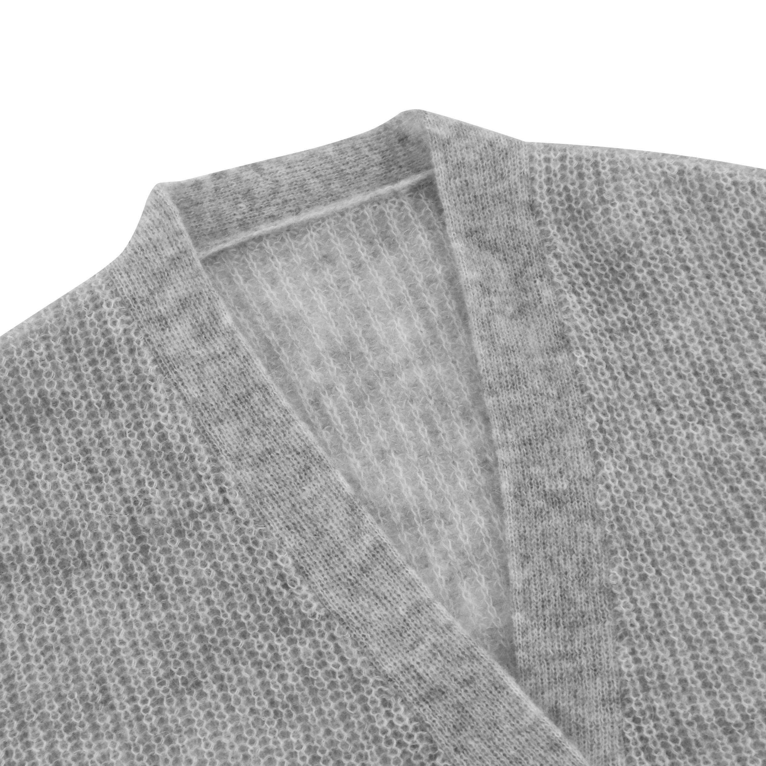 高品質のカスタム冬無地ロングスリーブウール女性人形の襟ニットセーターカーディガン