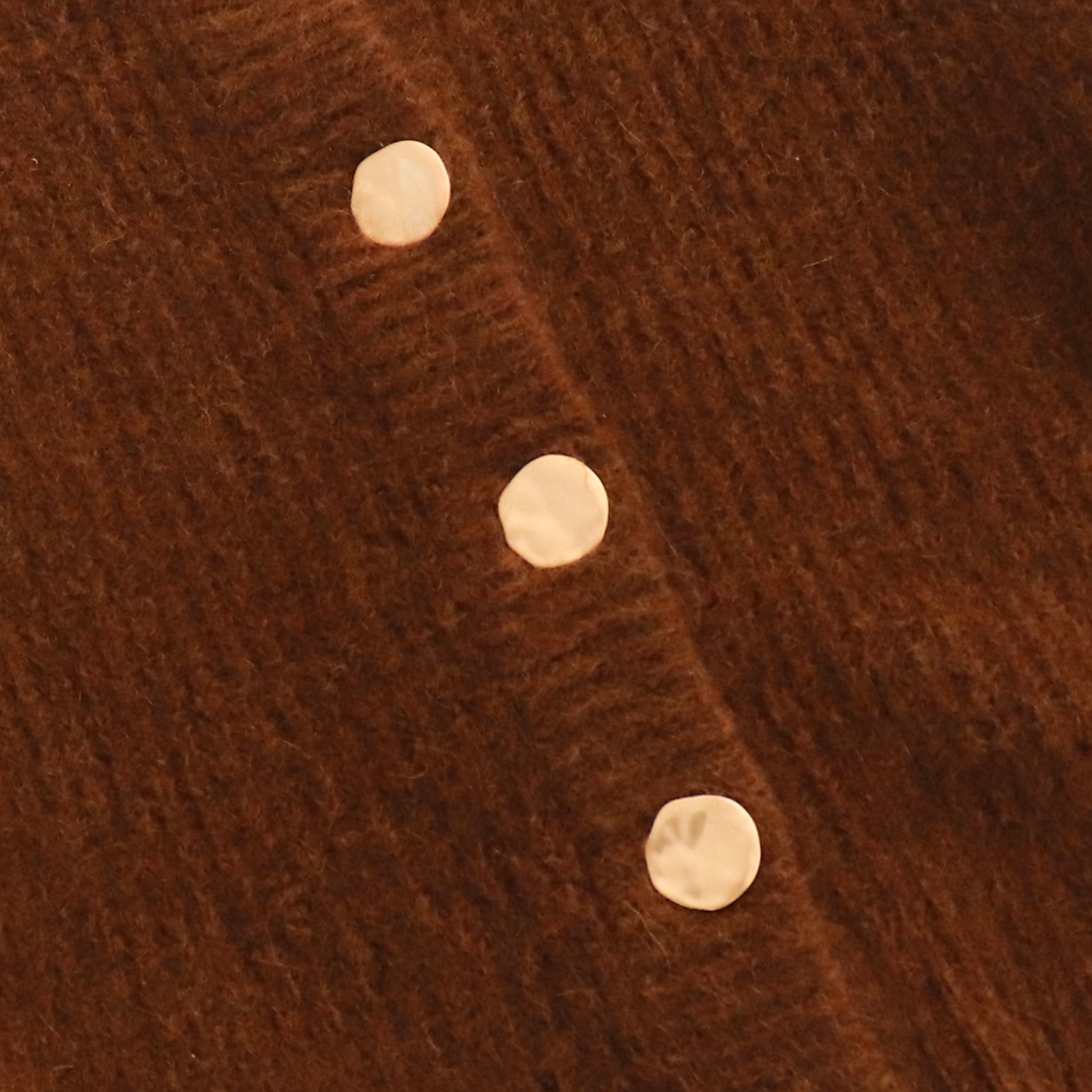 秋冬 OEM カスタム無地ブラウン長袖ウール女性トップ ニット セーター カーディガン