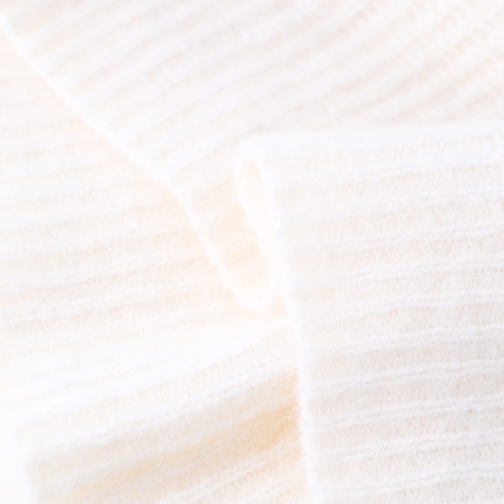 OEMカスタムウィメンズ秋の冬のニットウェアソフト長袖ベージュニットプルオーバーセーター