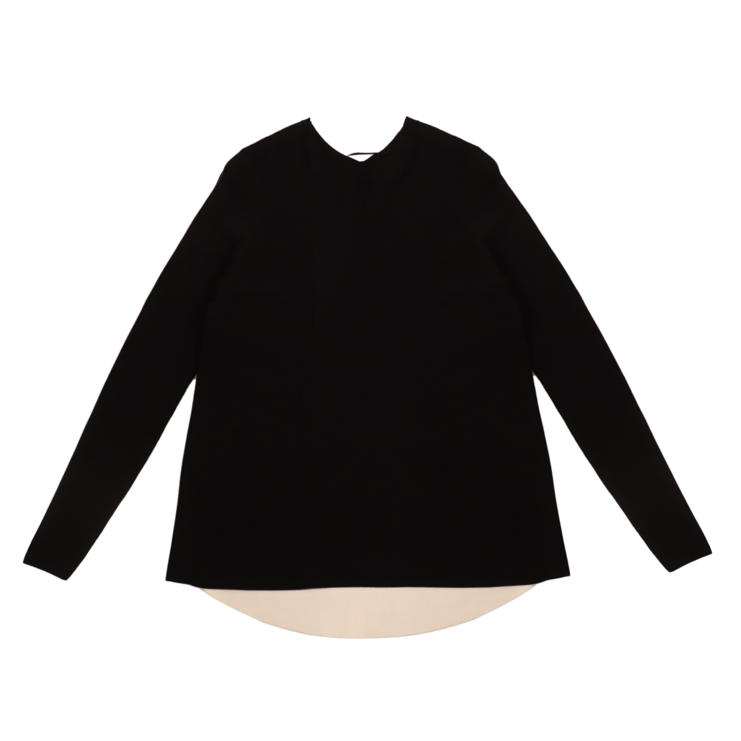 秋冬OEM工場カスタムブラックホワイトロングスリーブウール女性プルオーバーニットセーター