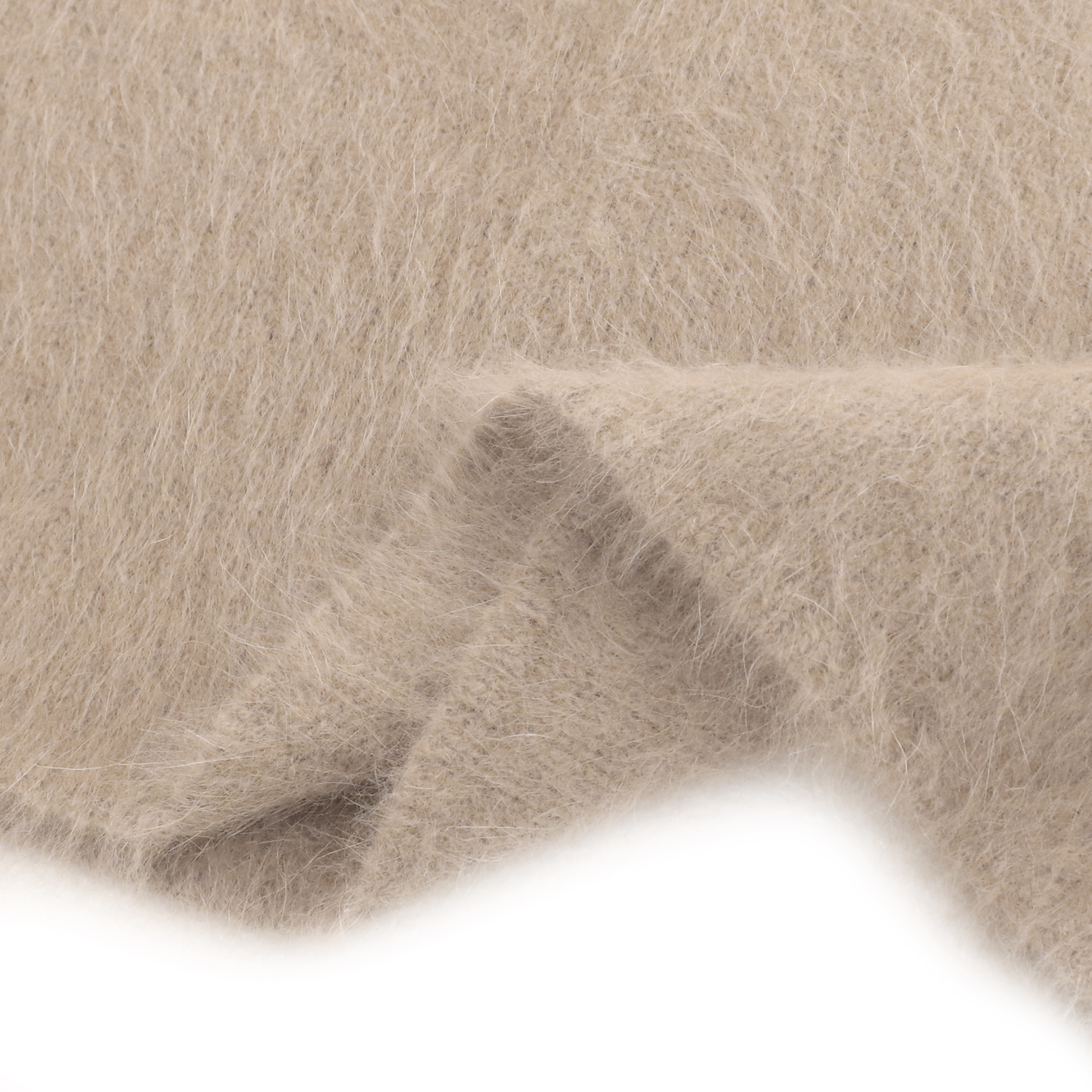 秋冬 OEM 工場カスタム長袖ウール V ネック ベージュ女性プルオーバー ニット セーター