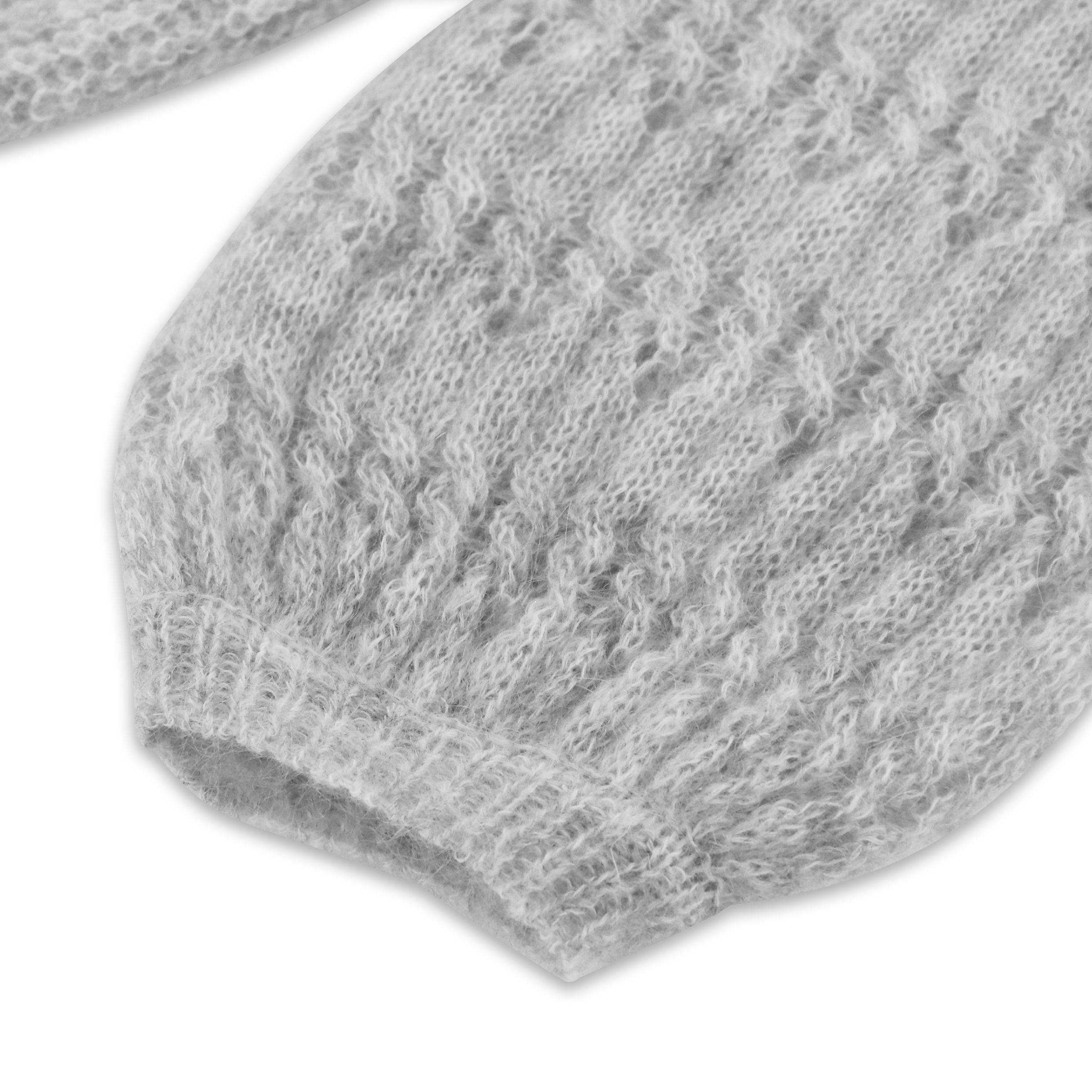 高品質のカスタム冬無地ロングスリーブウール女性人形の襟ニットセーターカーディガン