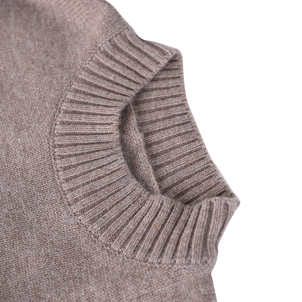 OEMカスタム女性秋の冬のクルーネック長袖ソリッドカラーニットプルオーバーセーター