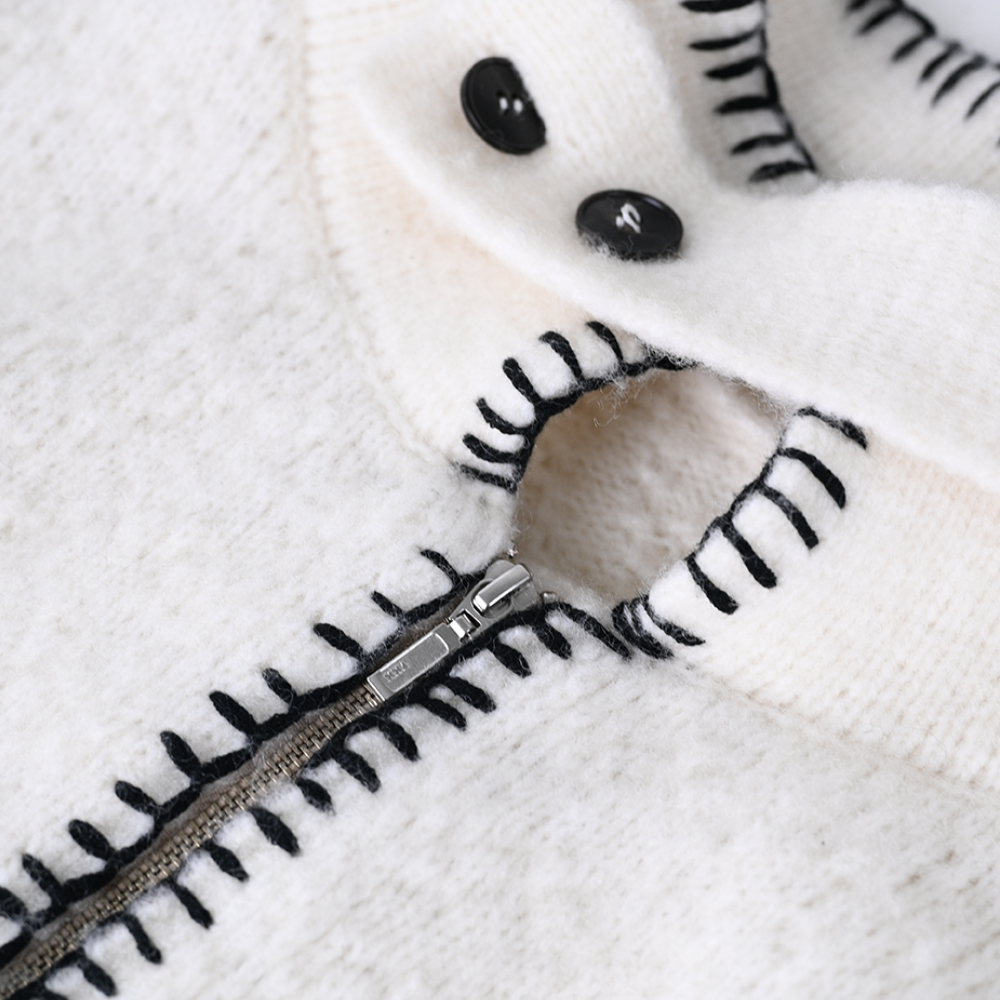 OEM 製造カスタム秋ニットウェアニットカジュアルジッパータートルネック女性レディースセータートップカーディガン女性のための