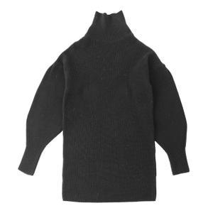 冬の OEM 工場カスタム綿 100% 長袖タートルネック黒人女性プルオーバー ニット セーター