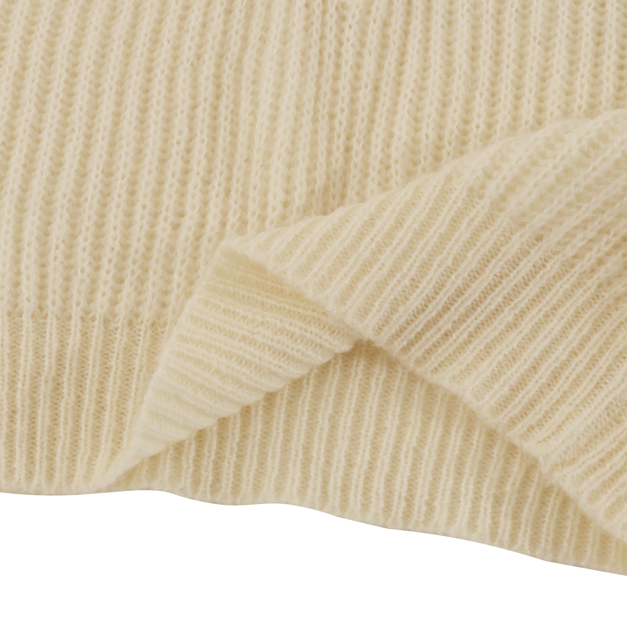 冬のOEMの工場注文の白い長い袖の女性レディース プルオーバーのニットのセーター