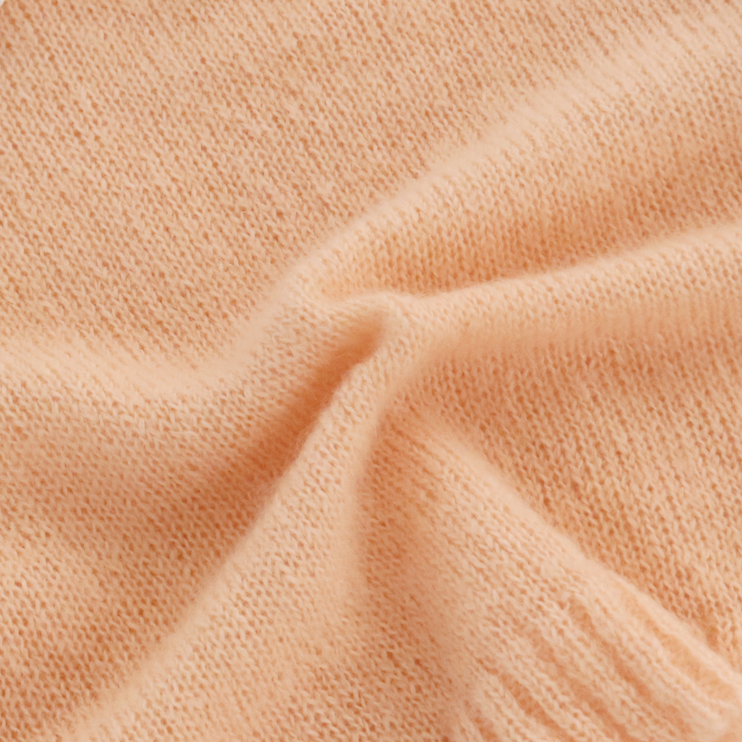 秋冬 OEM 工場カスタム長袖人形の首輪ピンク女性プルオーバー ニット セーター