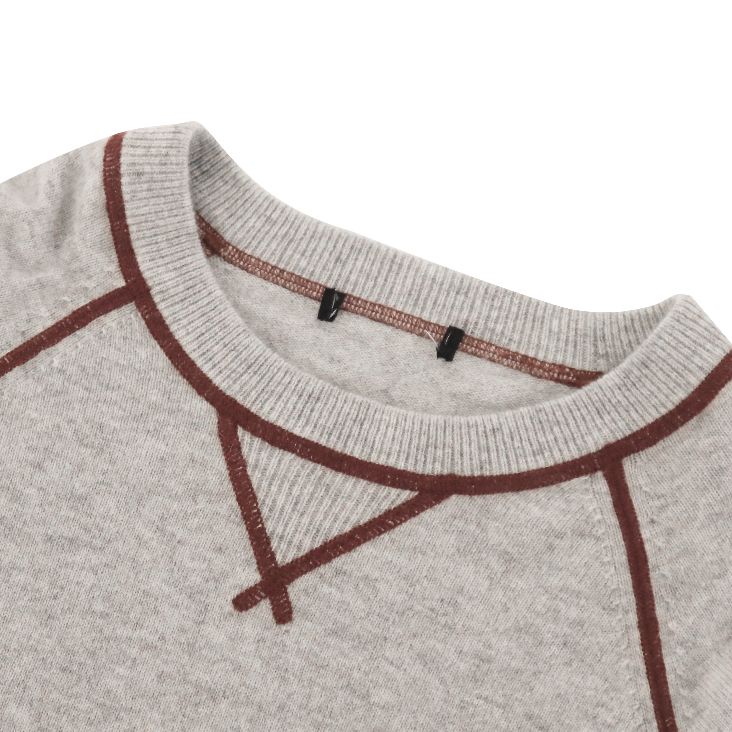 秋冬OEM工場カスタムグレー長袖女性プルオーバーニットセーター