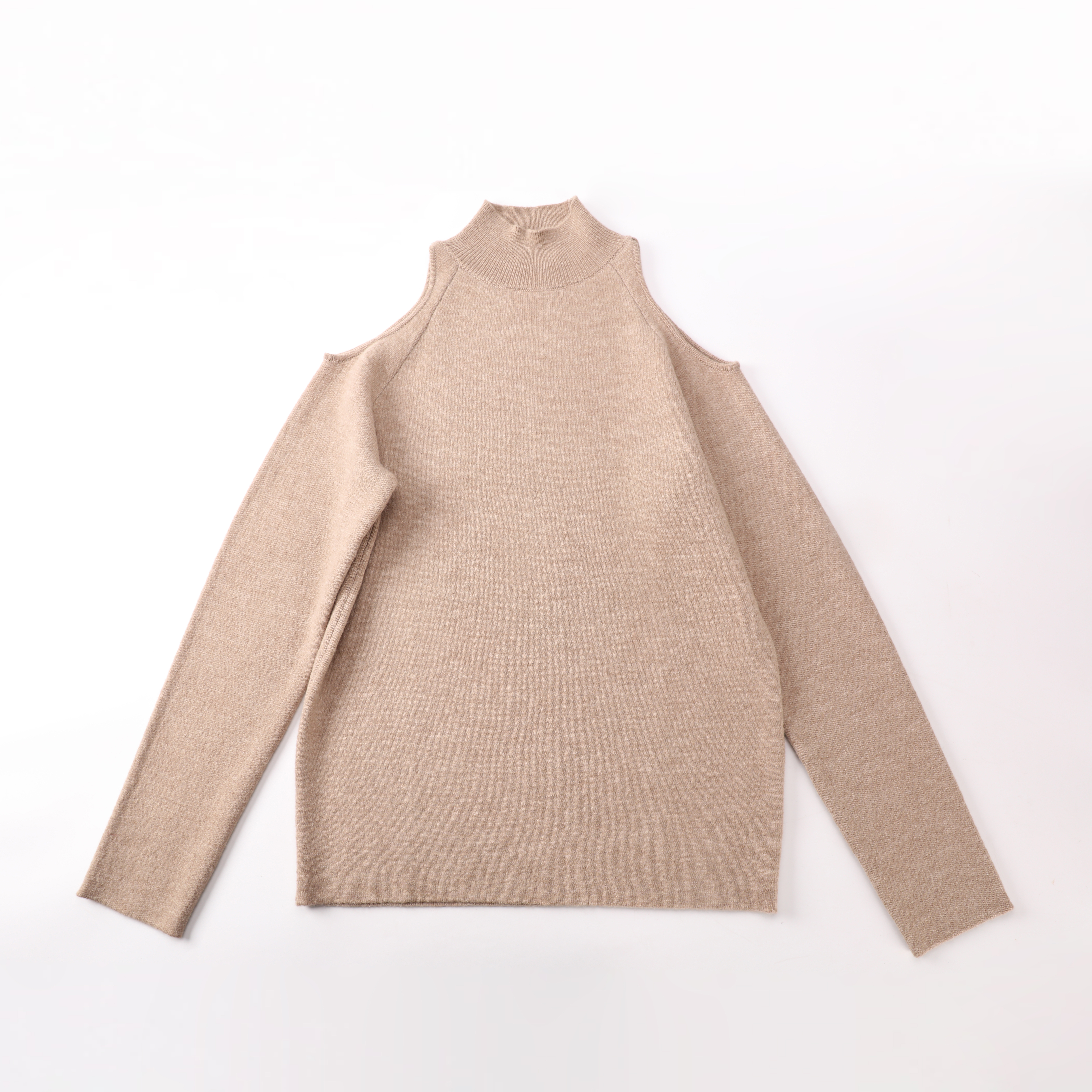 秋冬 OEM 工場カスタム長袖タートルネック中空女性レディースプルオーバーニットセーター