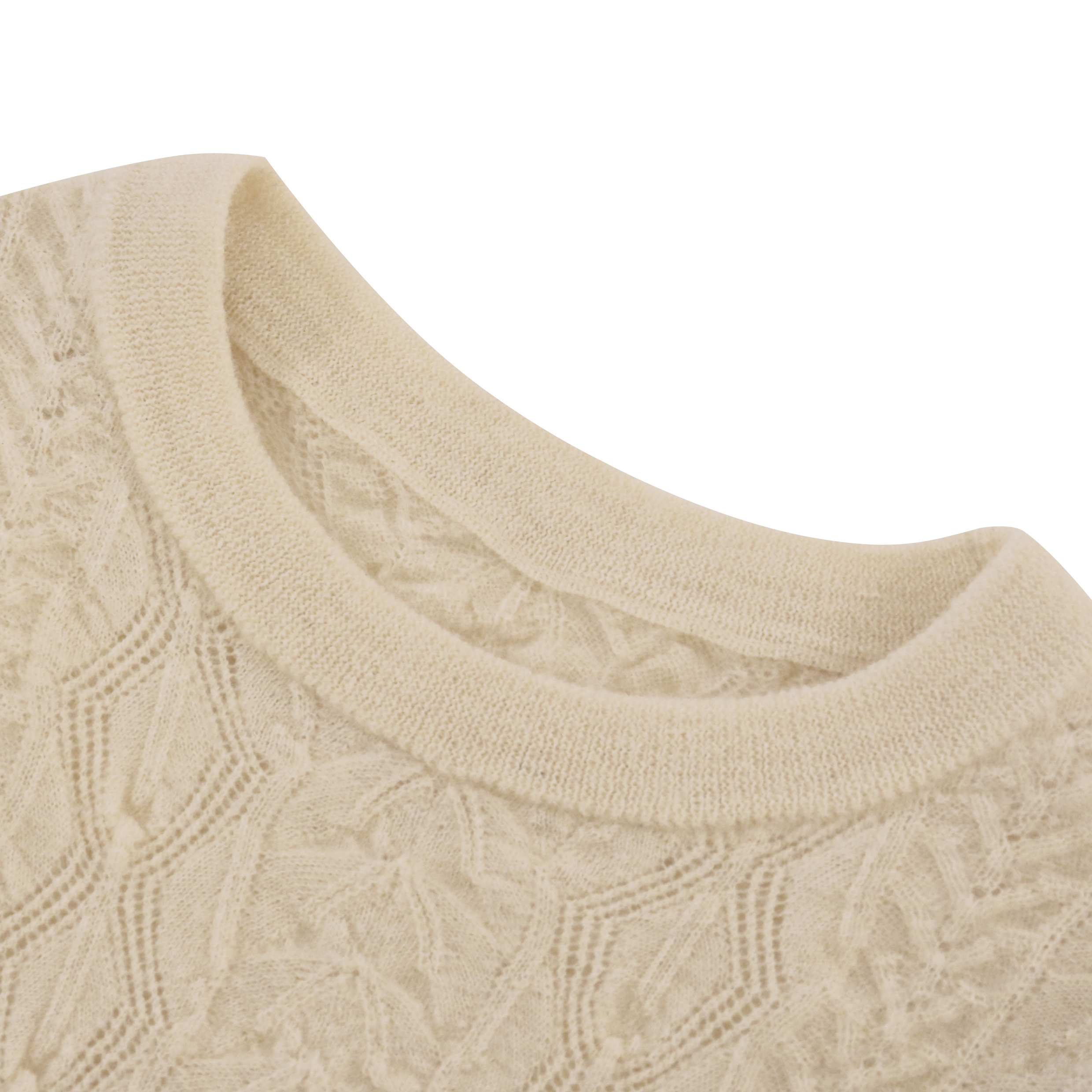 秋冬 OEM 工場カスタム ホワイト クルーネック長袖女性プルオーバー ニット セーター