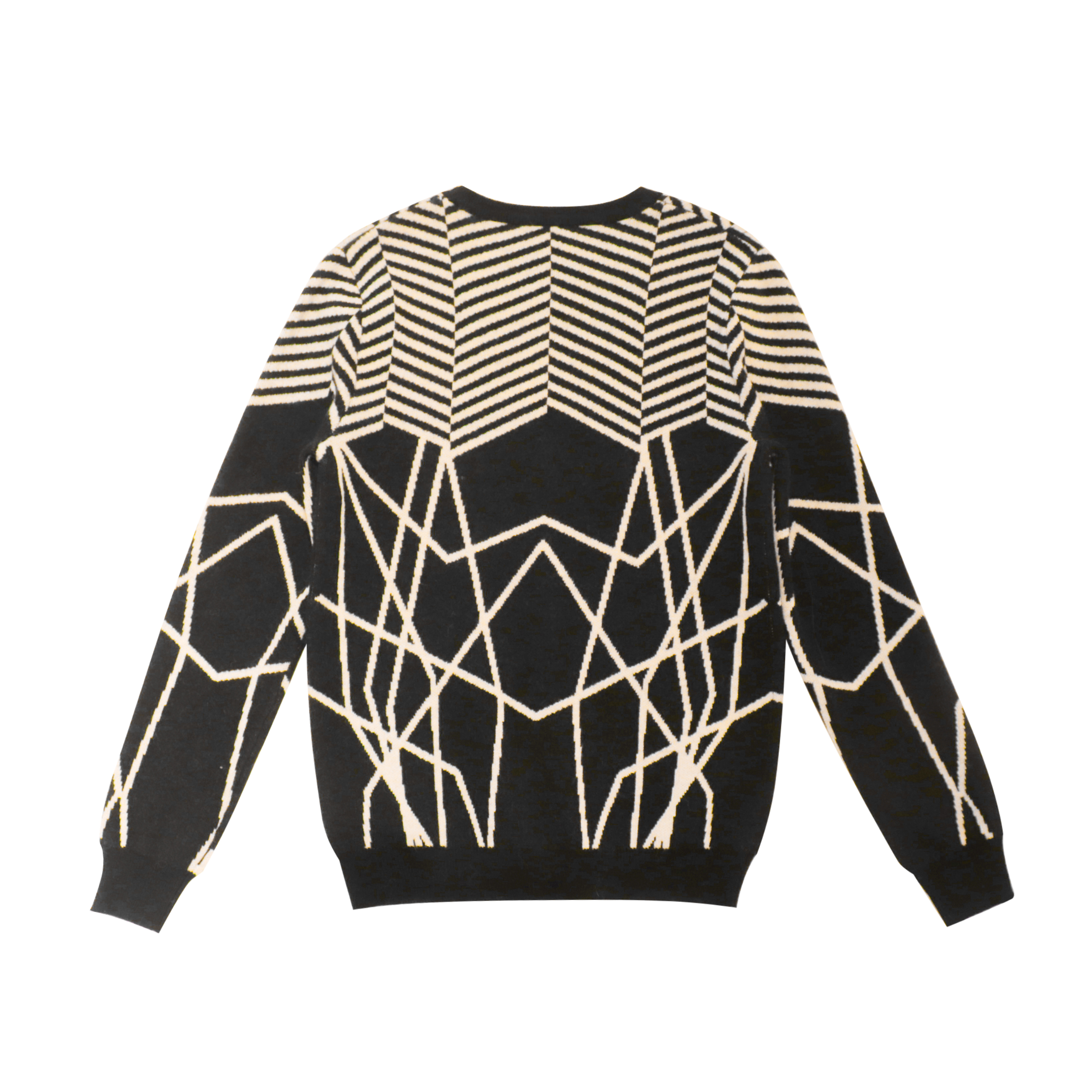 OEMの注文の黒い印刷物の長い袖のウールの女性の女性はセーターのコートのカーディガンを編む