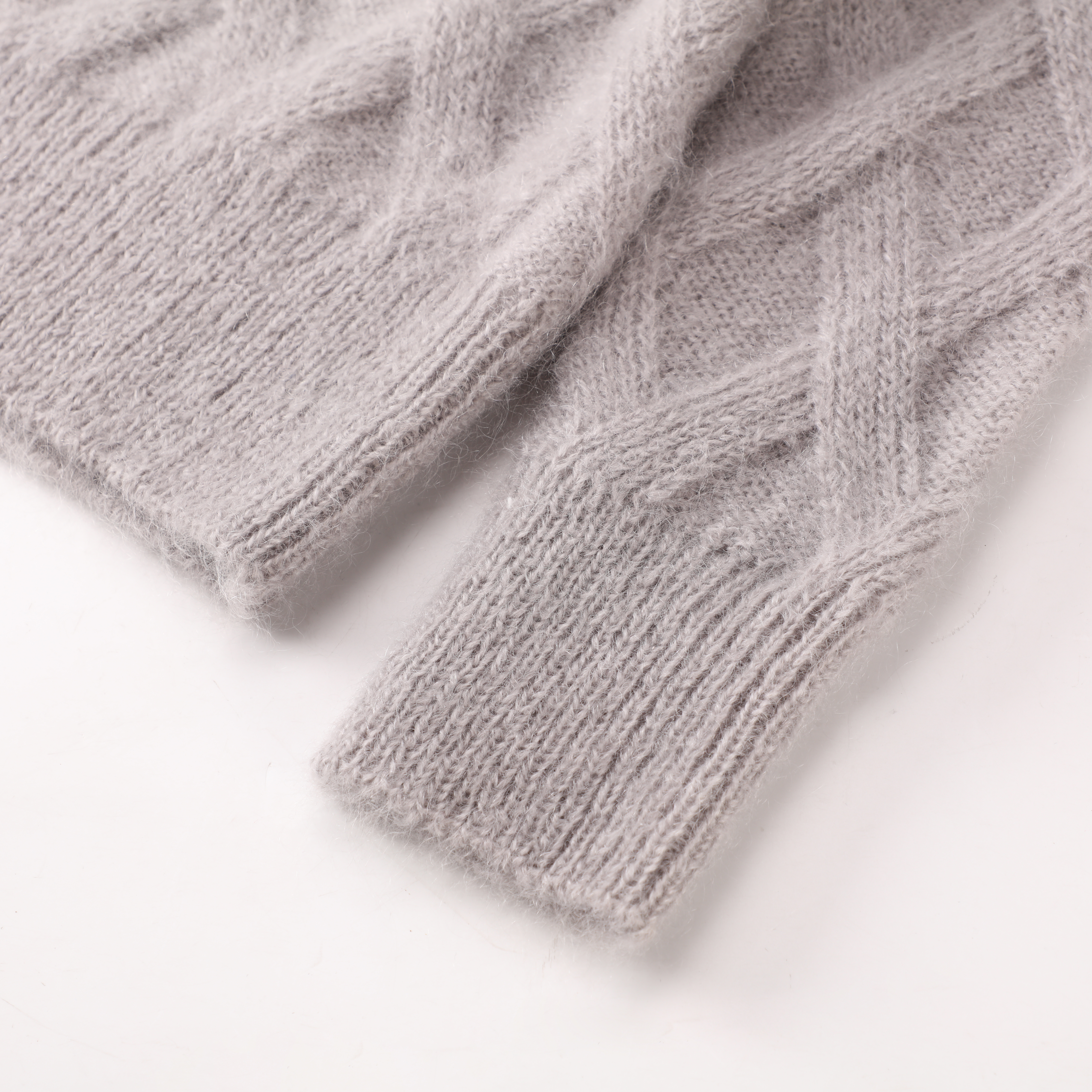 秋冬 OEM 工場ファッション新しいカスタム長袖ウール V ネックグレー女性プルオーバーニットセーター