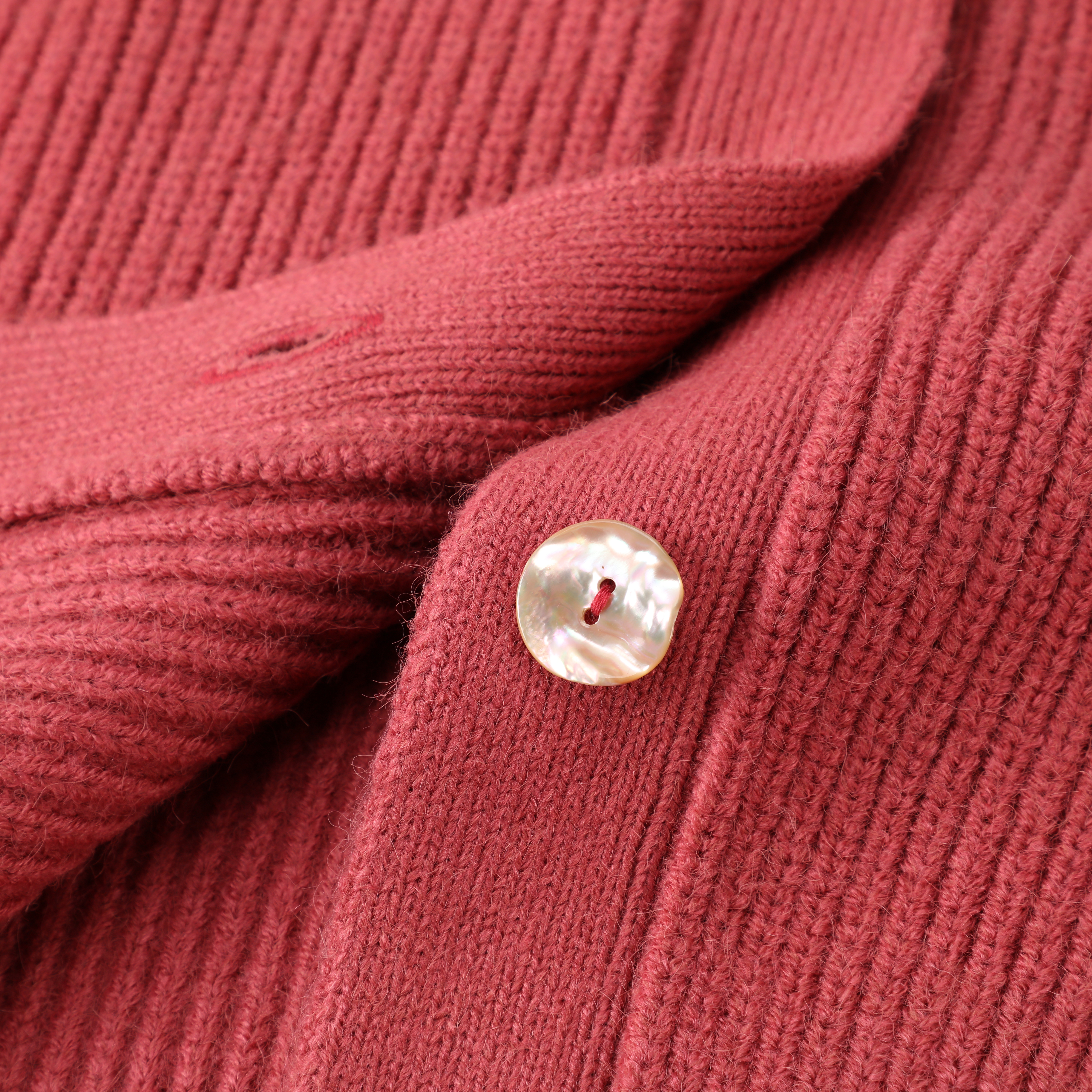 高品質冬 OEM カスタム赤長袖 V ネック女性トップニットセーターカーディガン女性のための