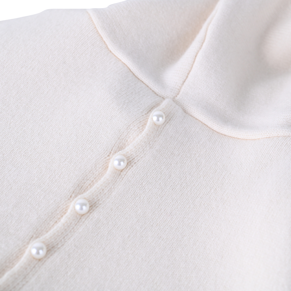 秋冬 OEM 工場ファッションフード付きカスタム長袖ウール女性プルオーバーニットセーター