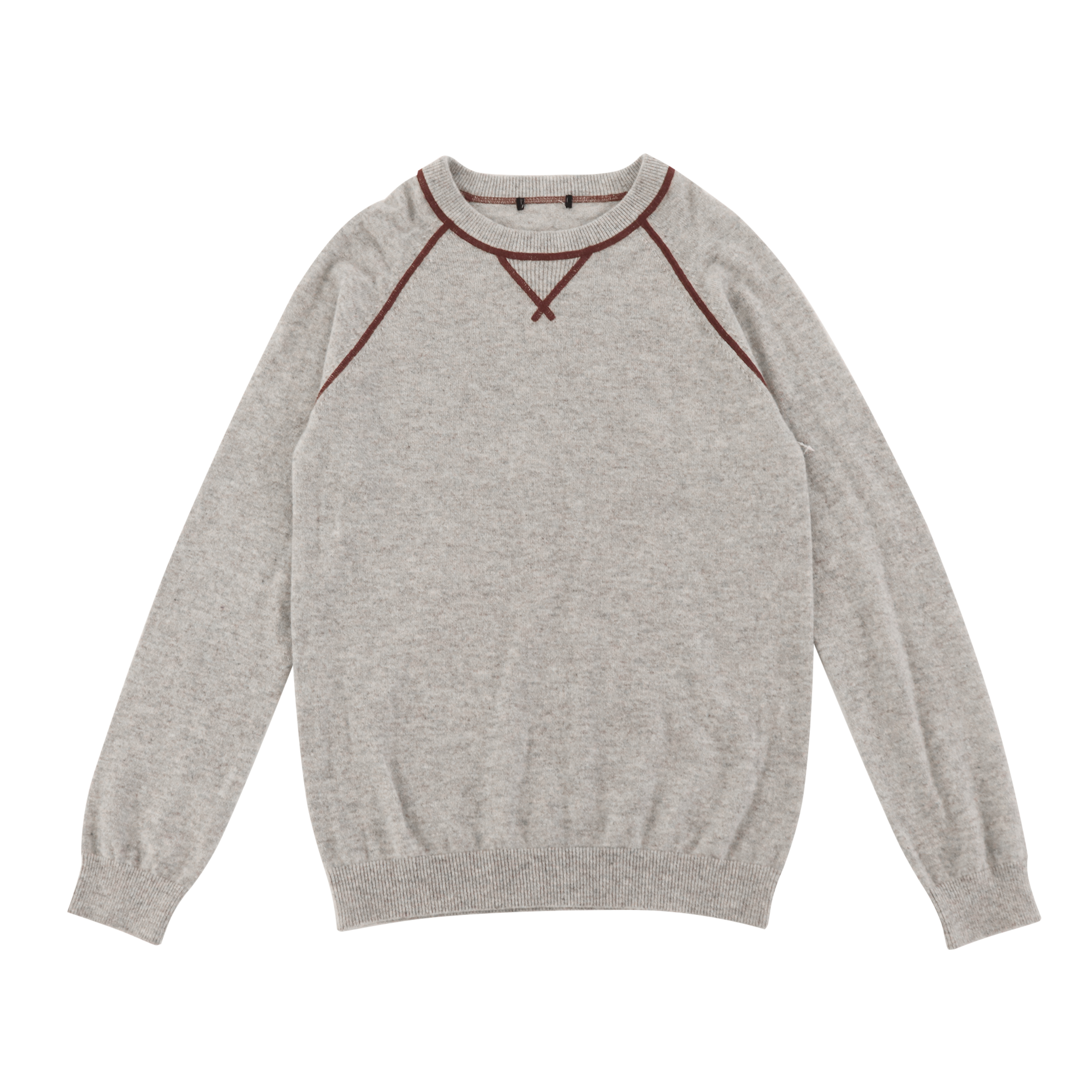 秋冬OEM工場カスタムグレー長袖女性プルオーバーニットセーター