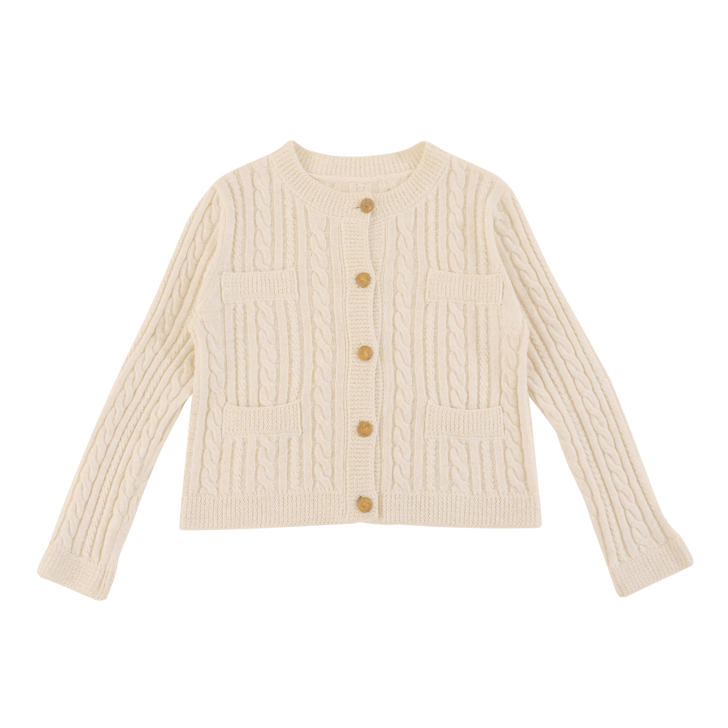 注文の冬の無地の長い袖のウールの女性の女性はセーターのカーディガンを編む