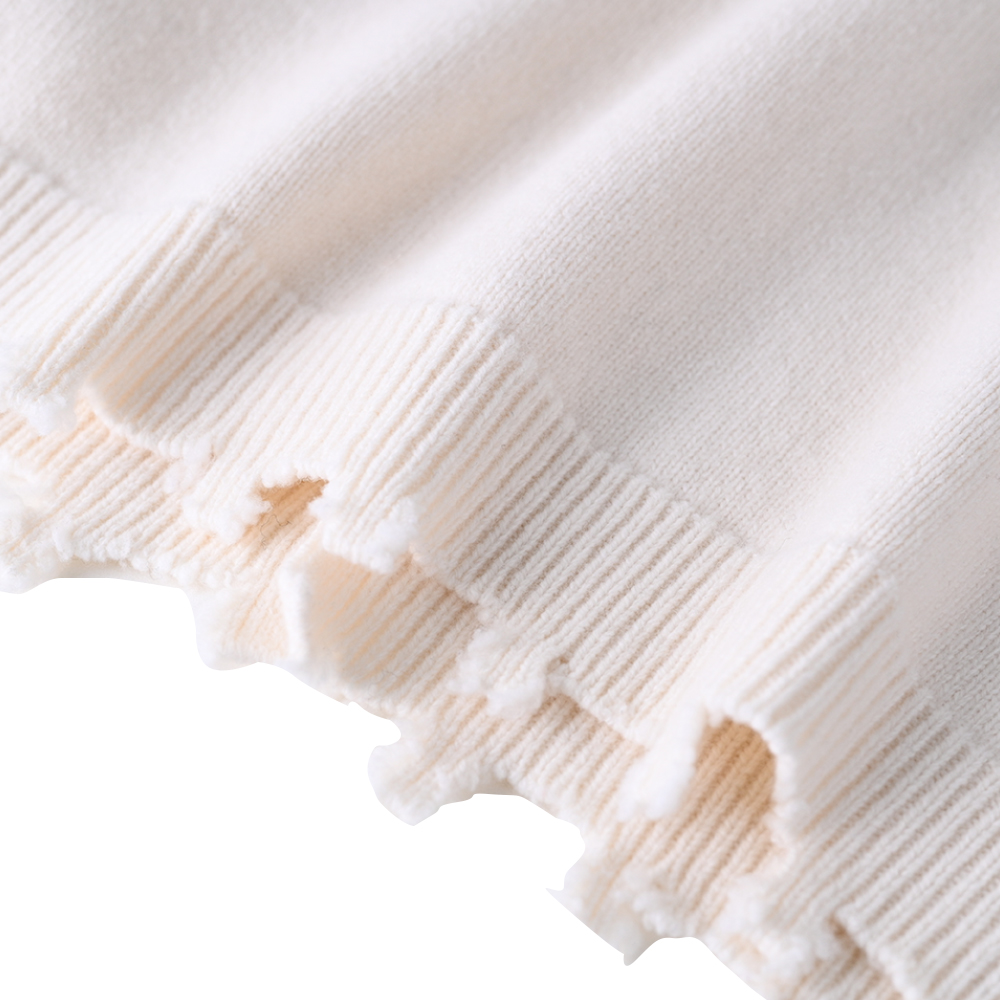 秋冬 OEM 工場ファッションフード付きカスタム長袖ウール女性プルオーバーニットセーター