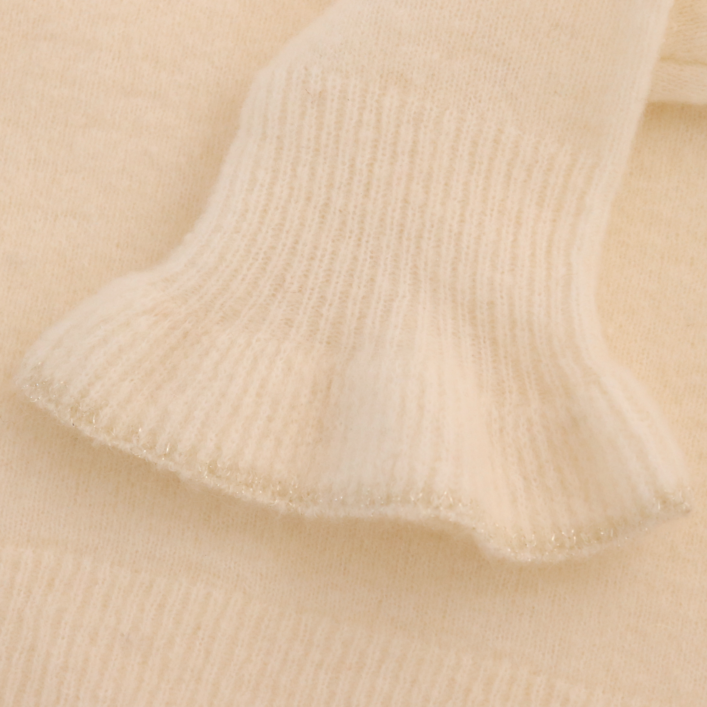 秋冬OEM工場カスタムロングスリーブボタンフリル女性プルオーバーニットセーター