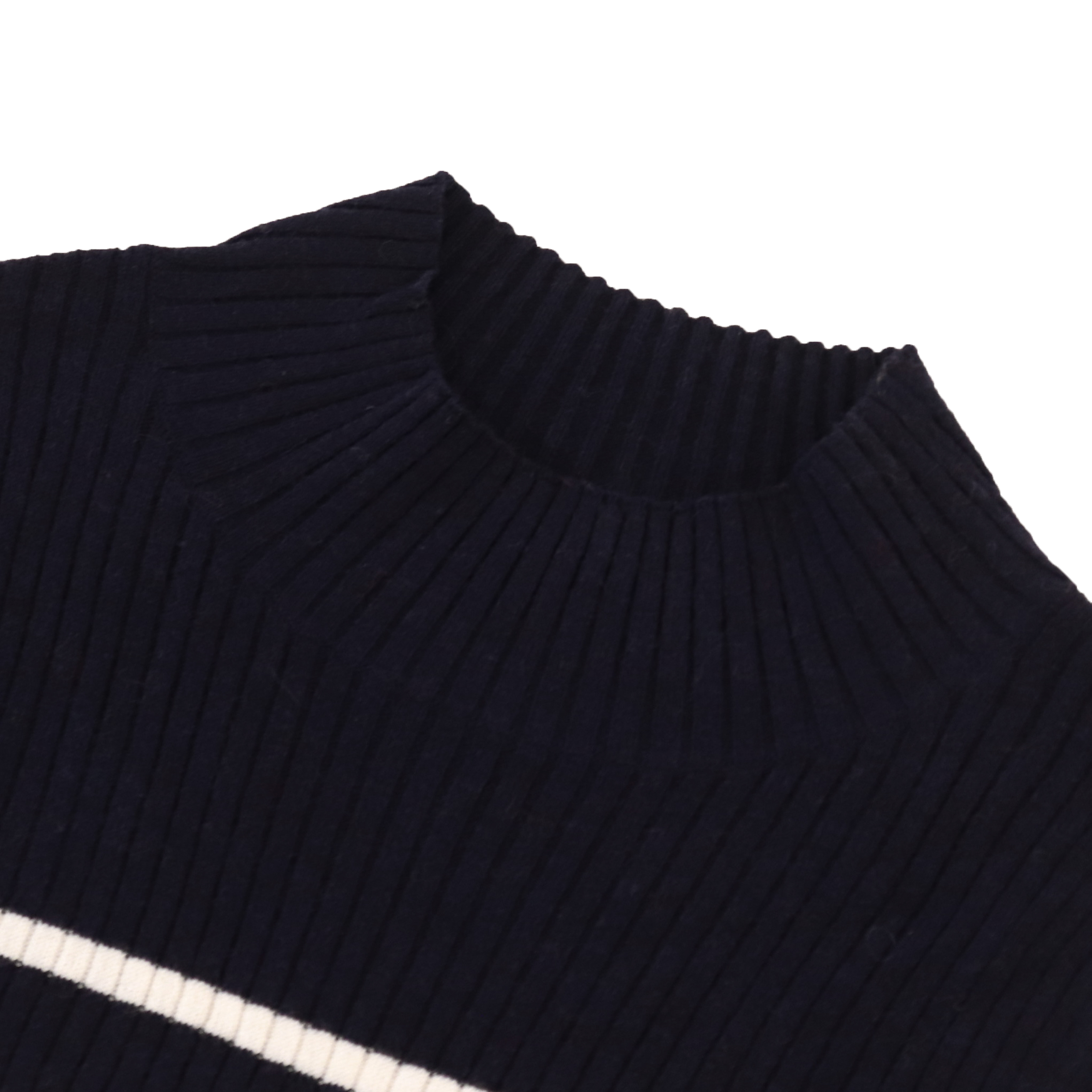 秋冬OEM工場カスタム半袖ストライプ女性プルオーバーニットセータードレス