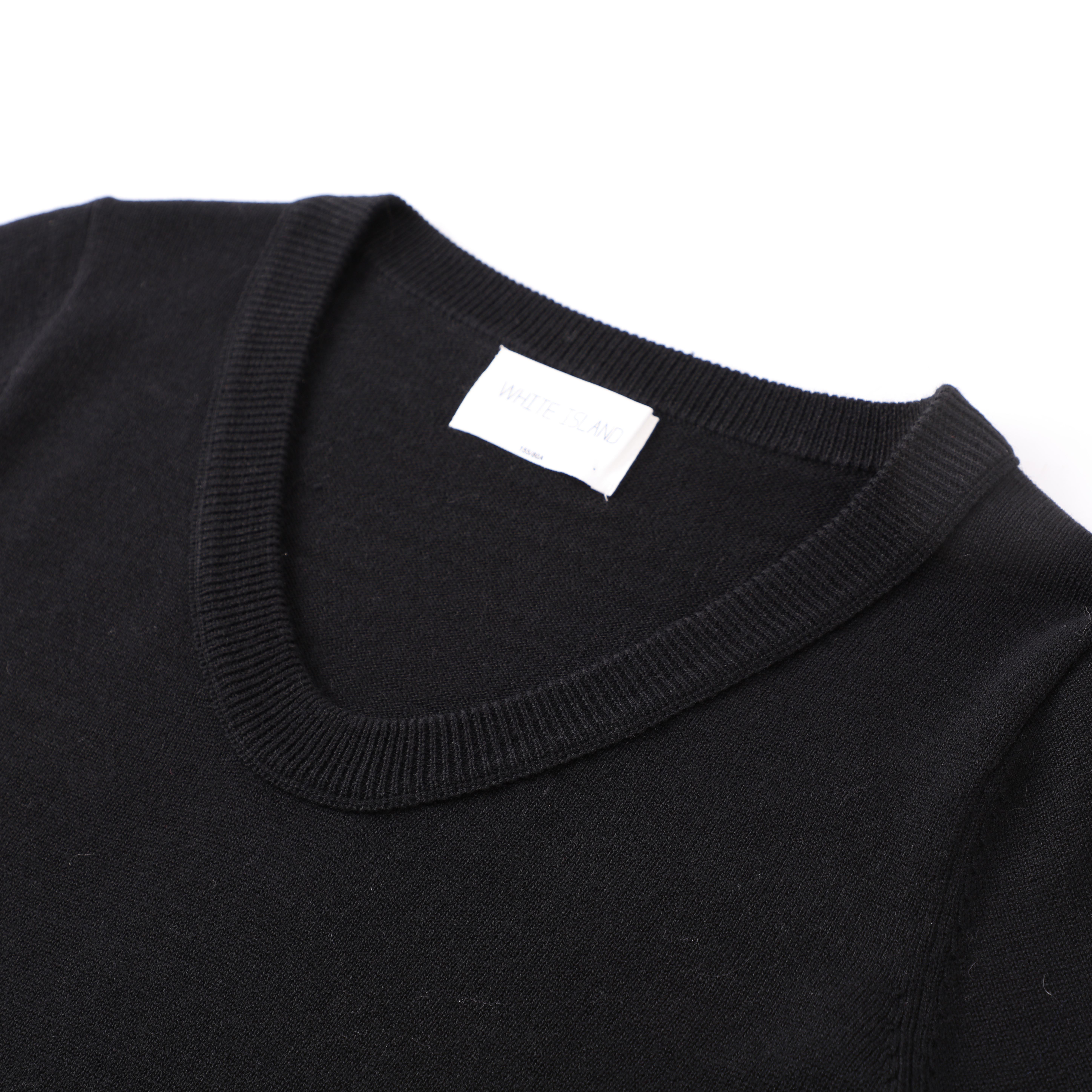 秋冬 OEM カスタム黒長袖 V ネックルーズ女性レディースプルオーバーニットセーター