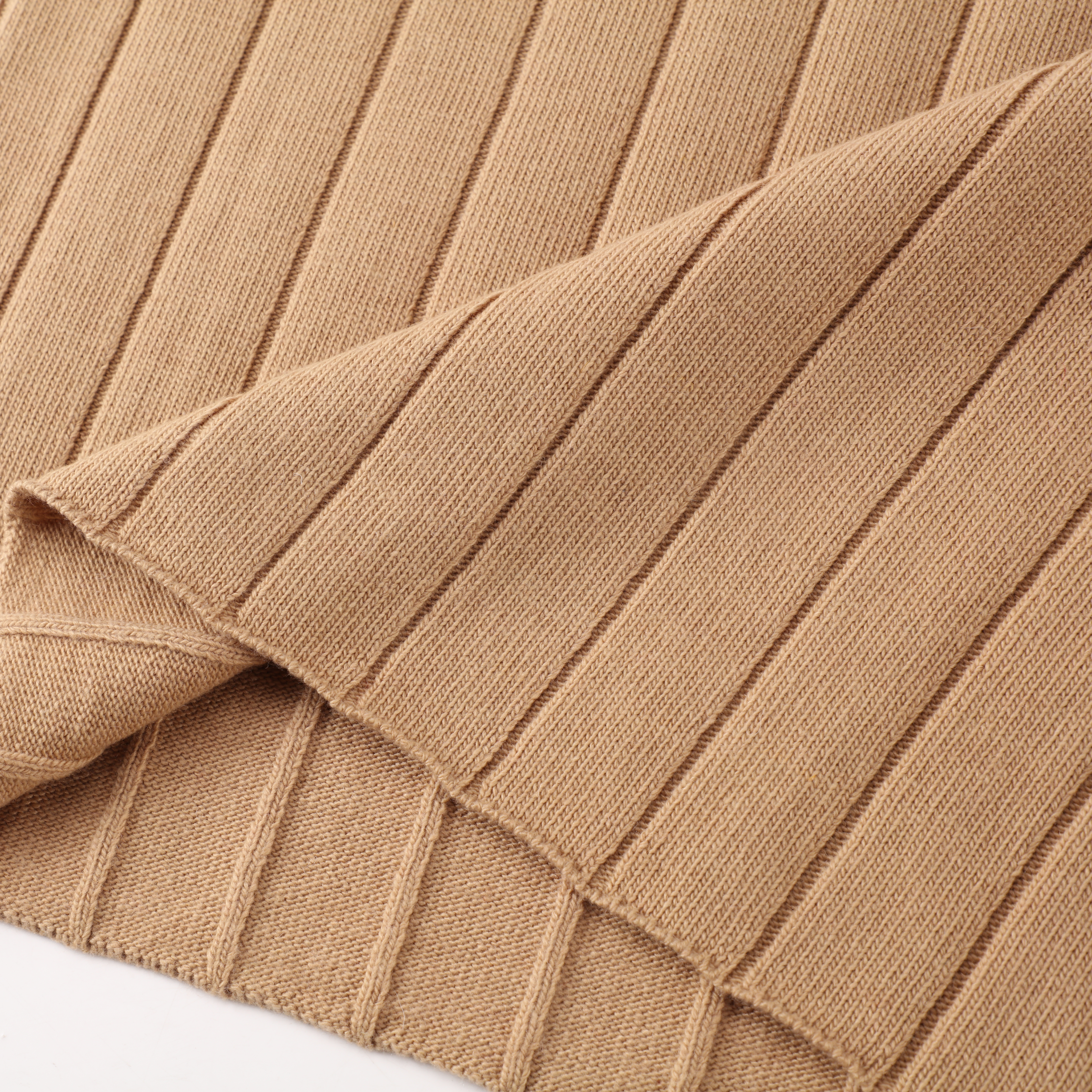 秋冬 OEM カスタム長袖タートルネックカーキ厚い女性レディースプルオーバーニットセーター