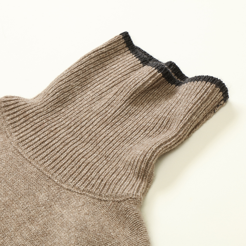 秋冬 OEM 工場カスタム長袖タートルネックカシミヤ混紡女性プルオーバーニットセーター