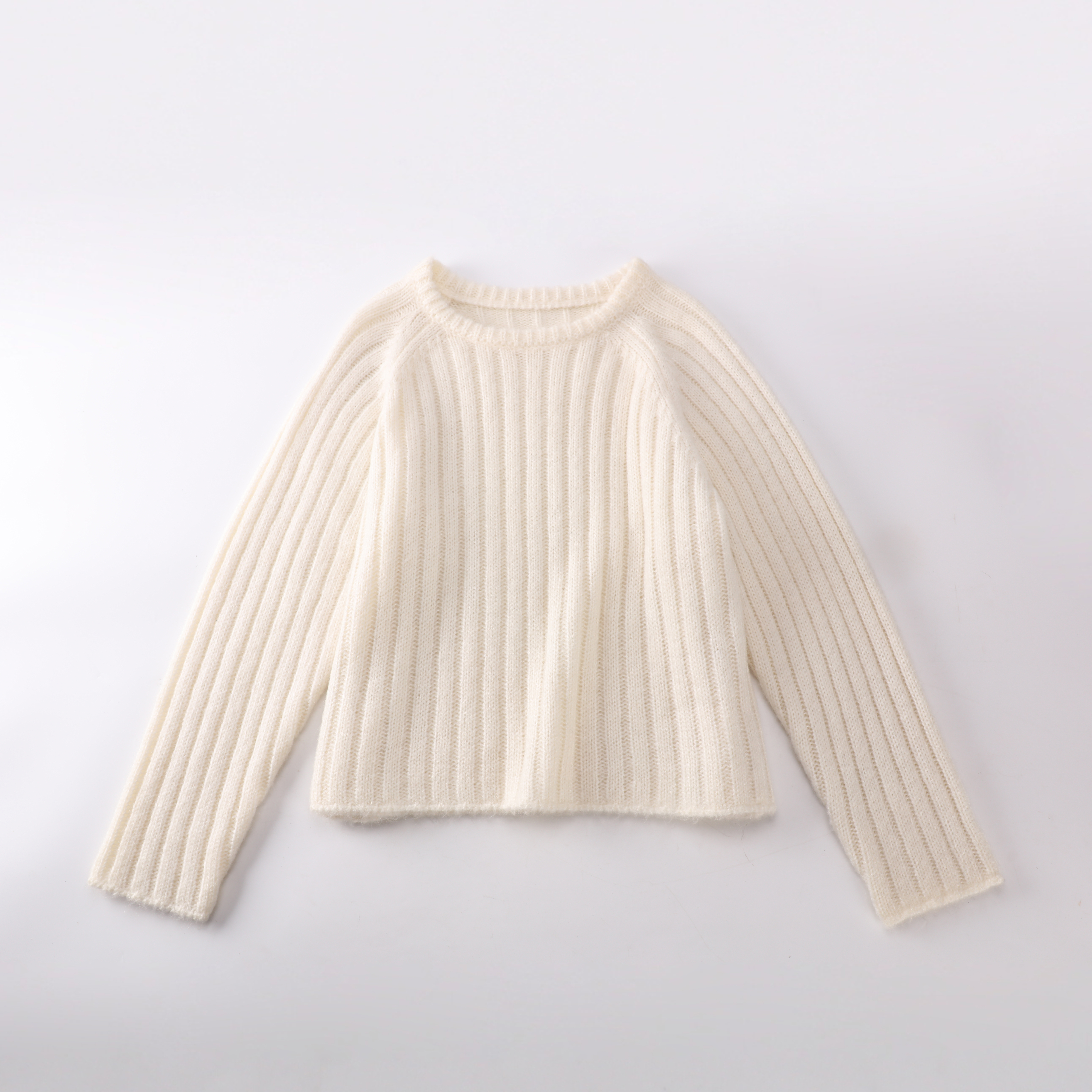 秋冬 OEM 工場カスタム ベージュ長袖 O ネック女性レディース プルオーバー ニット セーター