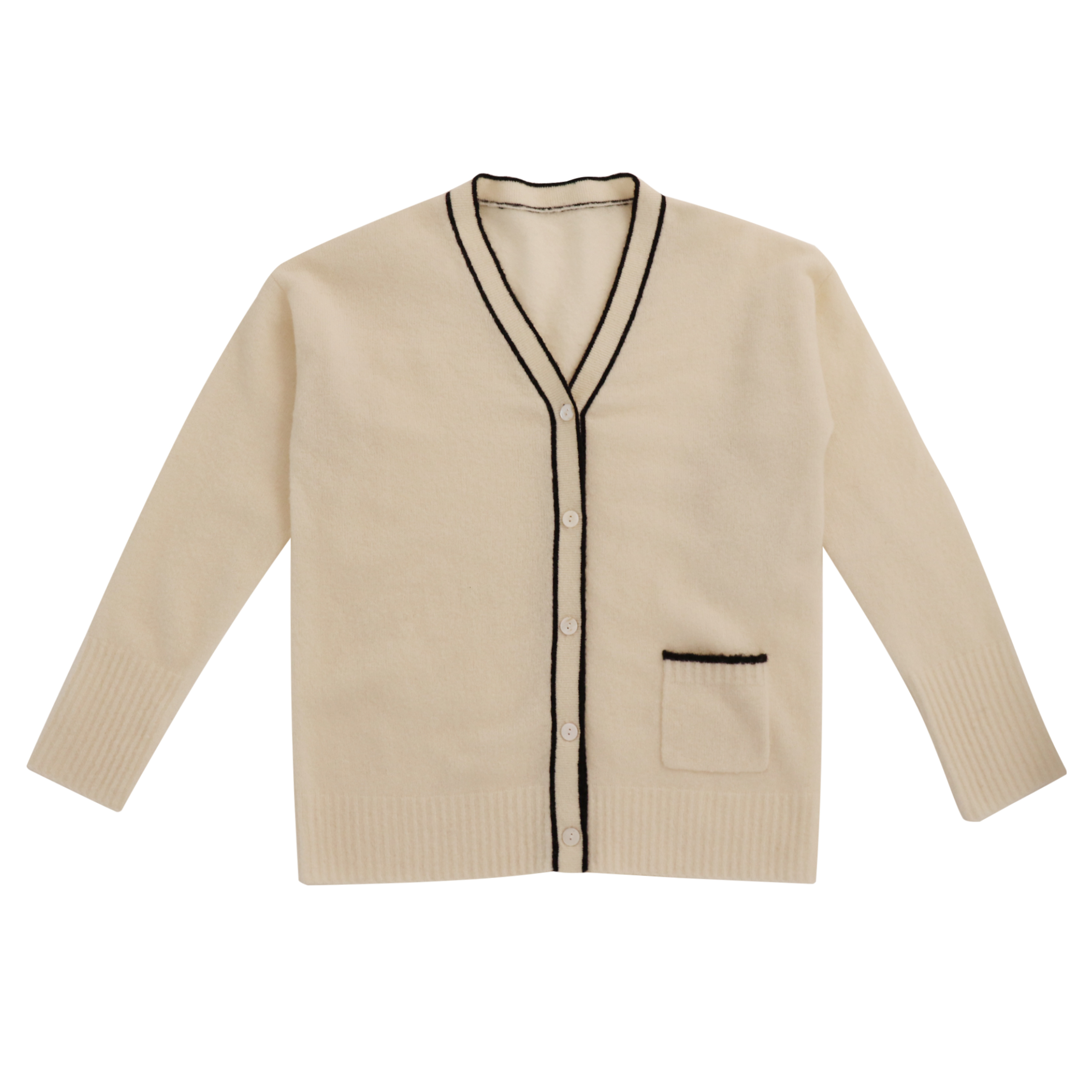 高品質カスタム冬ソリッドカラー長袖 100% ウール女性ニットセーターカーディガン