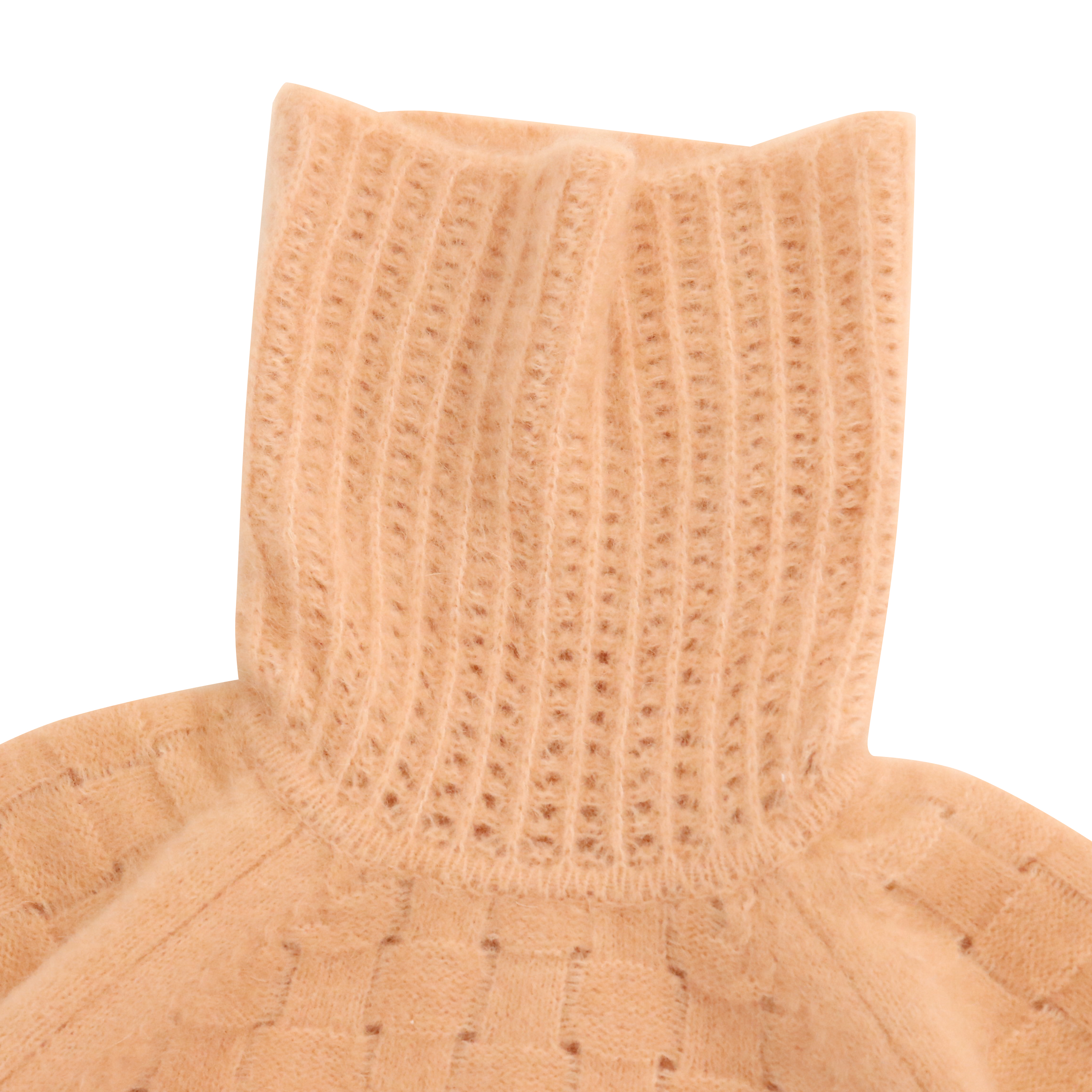 秋冬OEM工場カスタムロングスリーブタートルネックソフトショート女性プルオーバーニットセーター