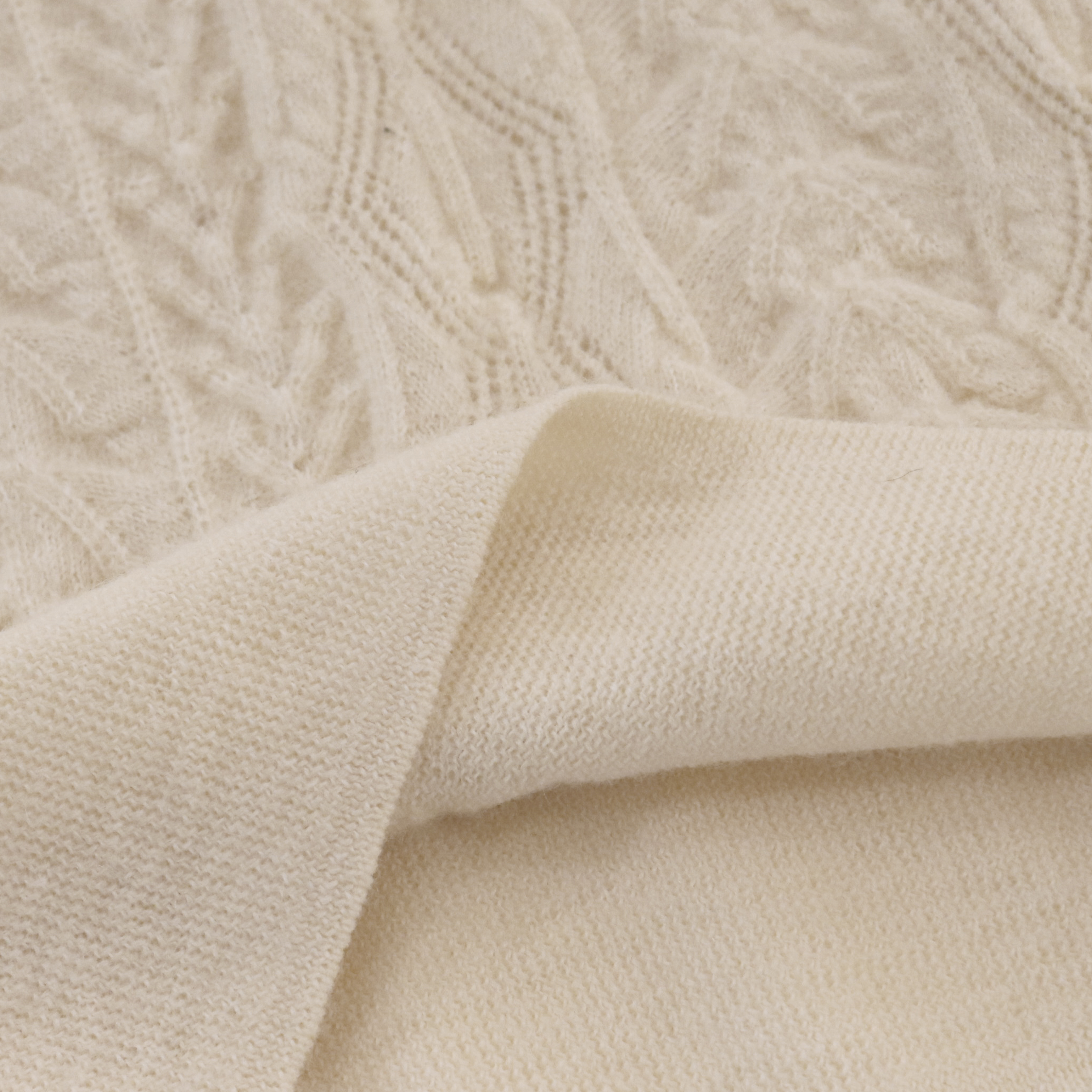 秋冬 OEM 工場カスタム ホワイト クルーネック長袖女性プルオーバー ニット セーター