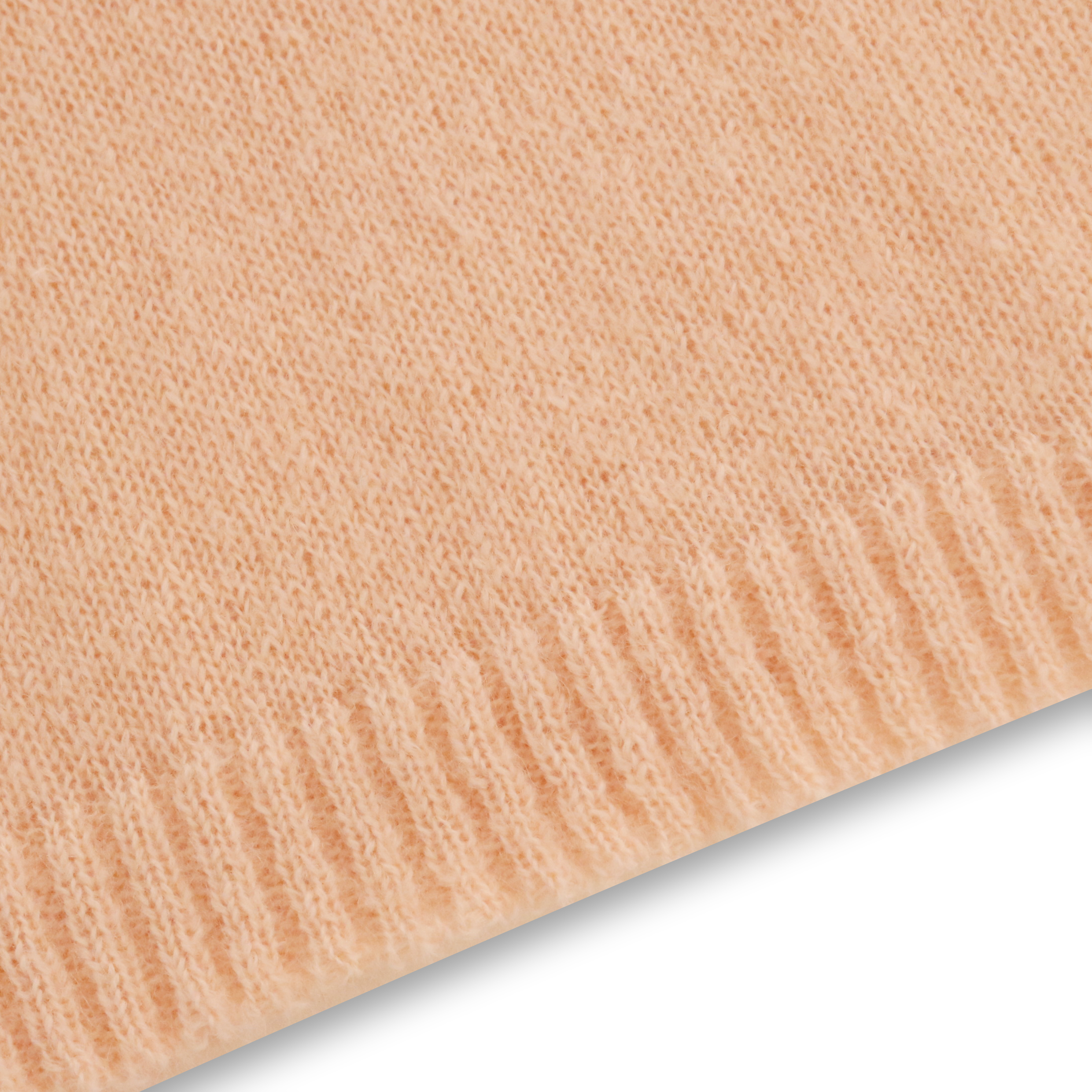 秋冬 OEM 工場カスタム長袖人形の首輪ピンク女性プルオーバー ニット セーター