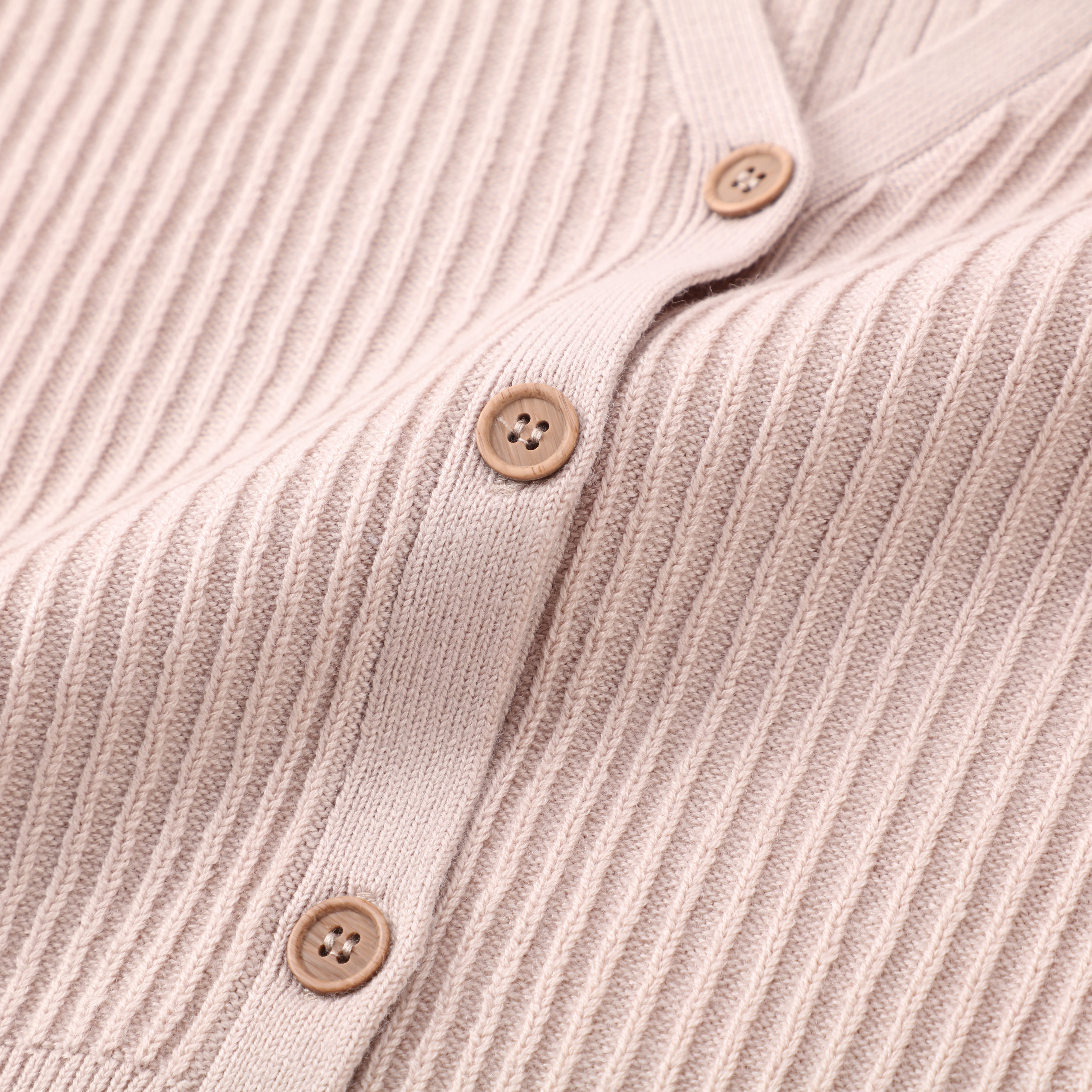 春秋 OEM カスタムピンク長袖コットン V ネック女性トップニットセーターカーディガン